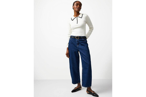 TU barrel leg dark denim jeans