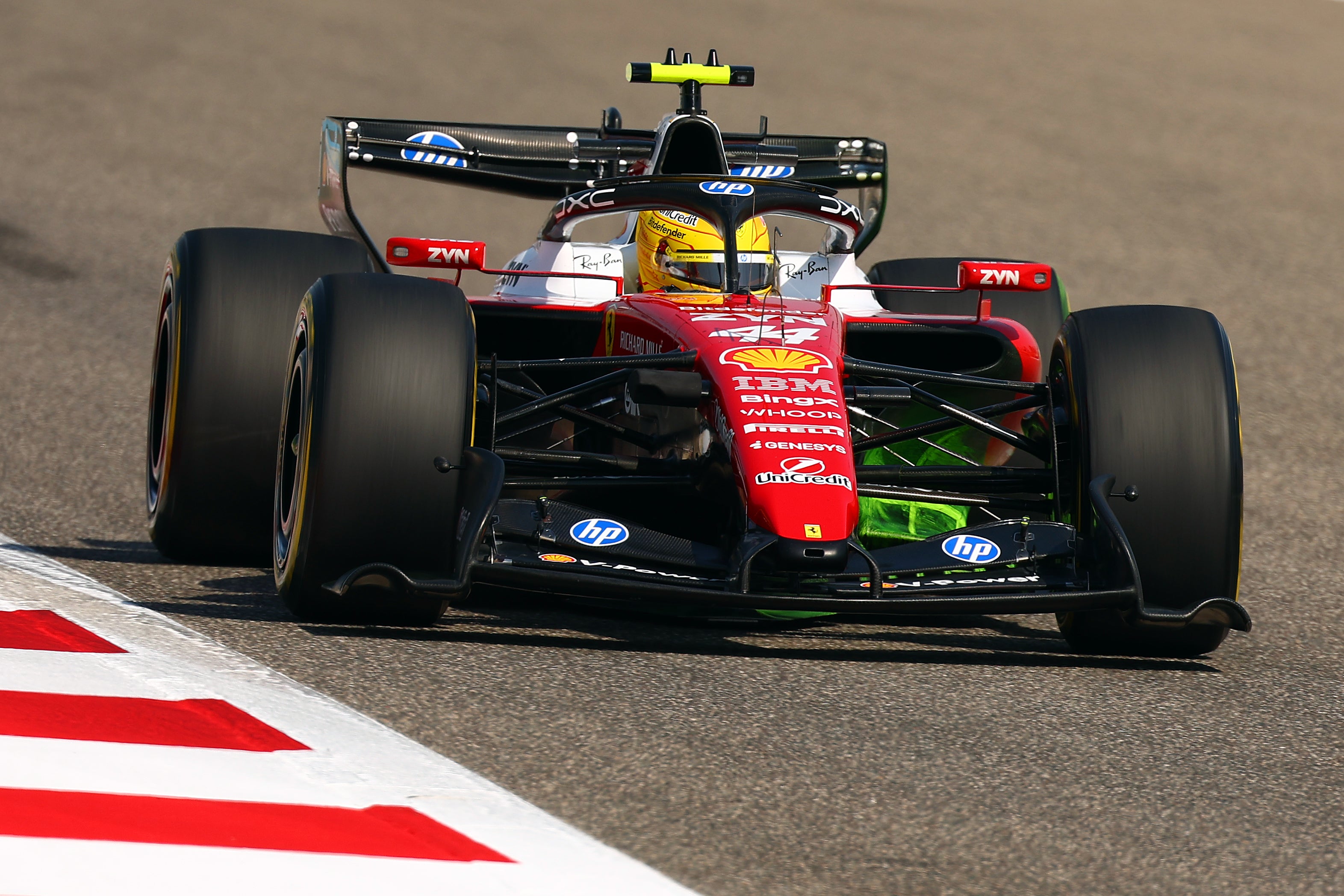 Lewis Hamilton in action at testing this week