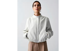 F&F faux leather bubble hem jacket