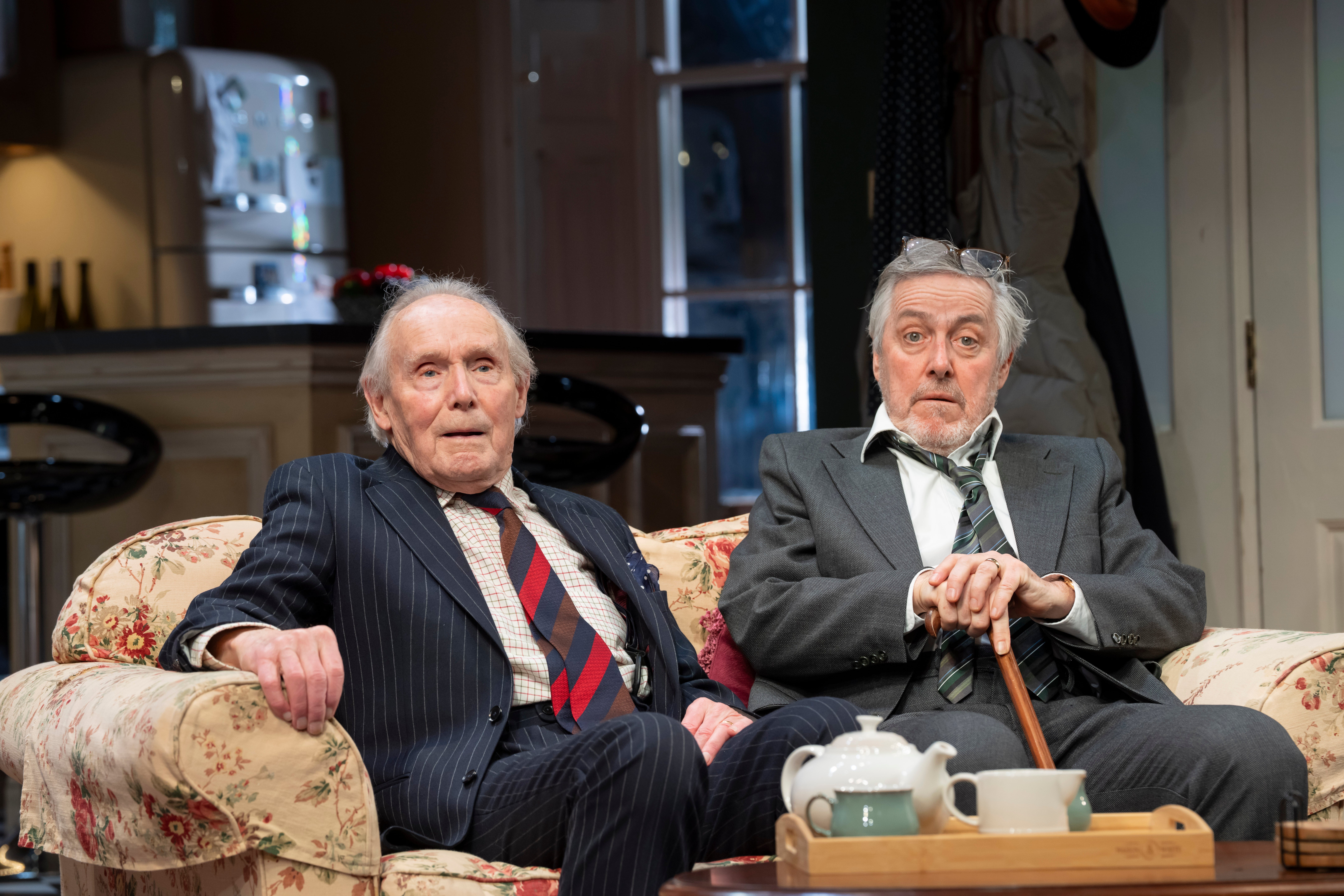 Griff Rhys Jones as Jim Hacker (right) and Clive Francis as Sir Humphrey Appleby in ‘I’m Sorry, Prime Minister’