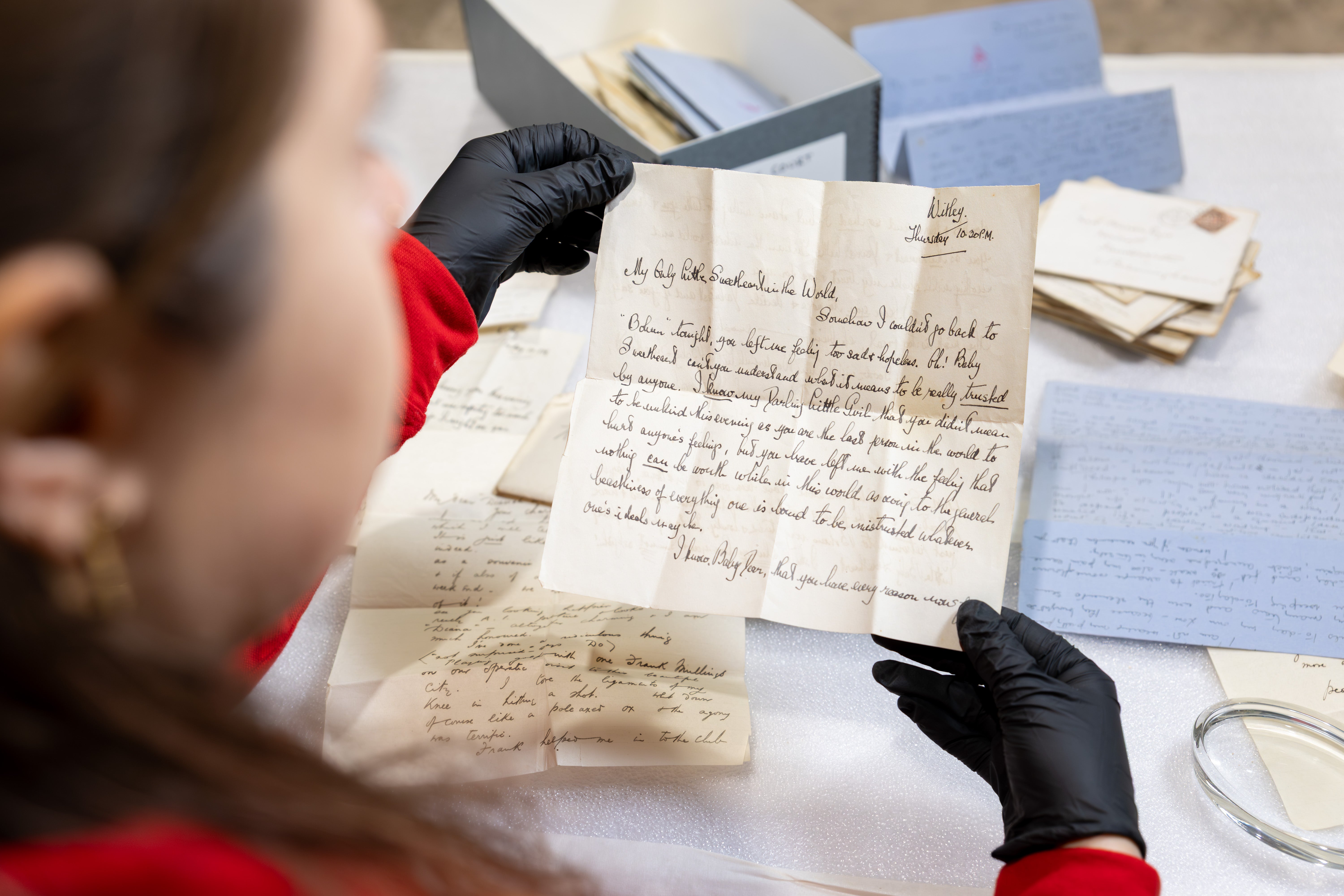 The letters were mysteriously discovered in the archives of a local accountancy firm.