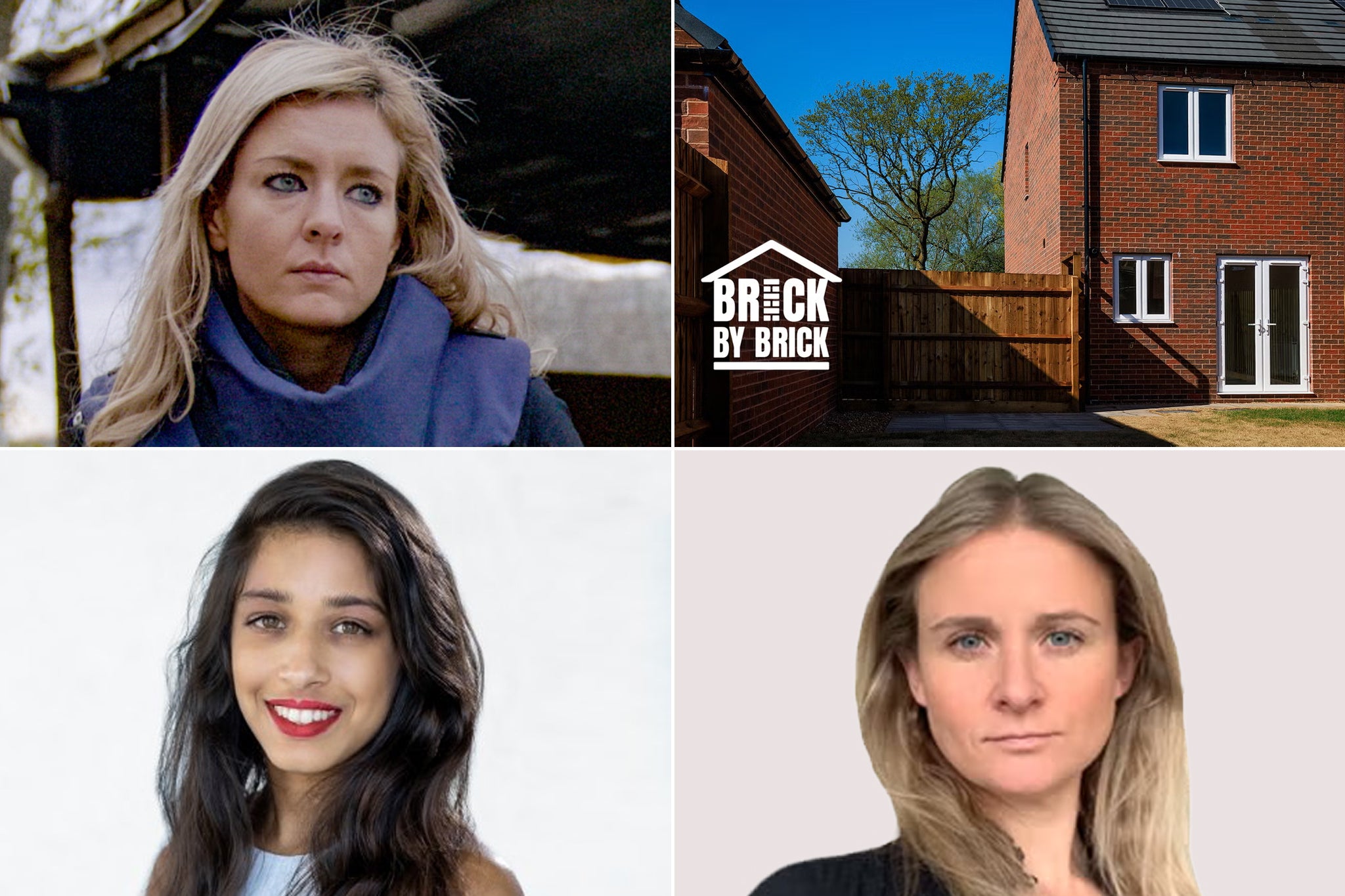 Clockwise, from top left: The Independent’s chief international correspondent Bel Trew, our Brick by Brick campaign to help domestic abuse survivors, global travel editor Annabel Grossman, and health correspondent Rebecca Thomas are all up for Press Awards