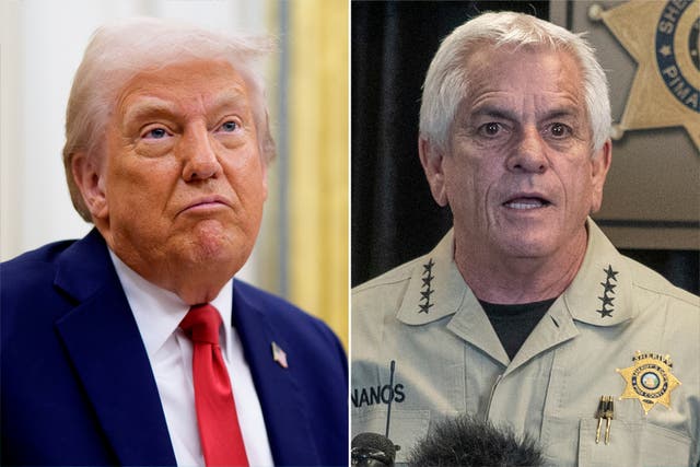 <p>Trump said the investigation into the disappearance of Nancy Guthrie was slowed because the local sheriff’s department ‘didn’t want to let go’ of the case </p>
