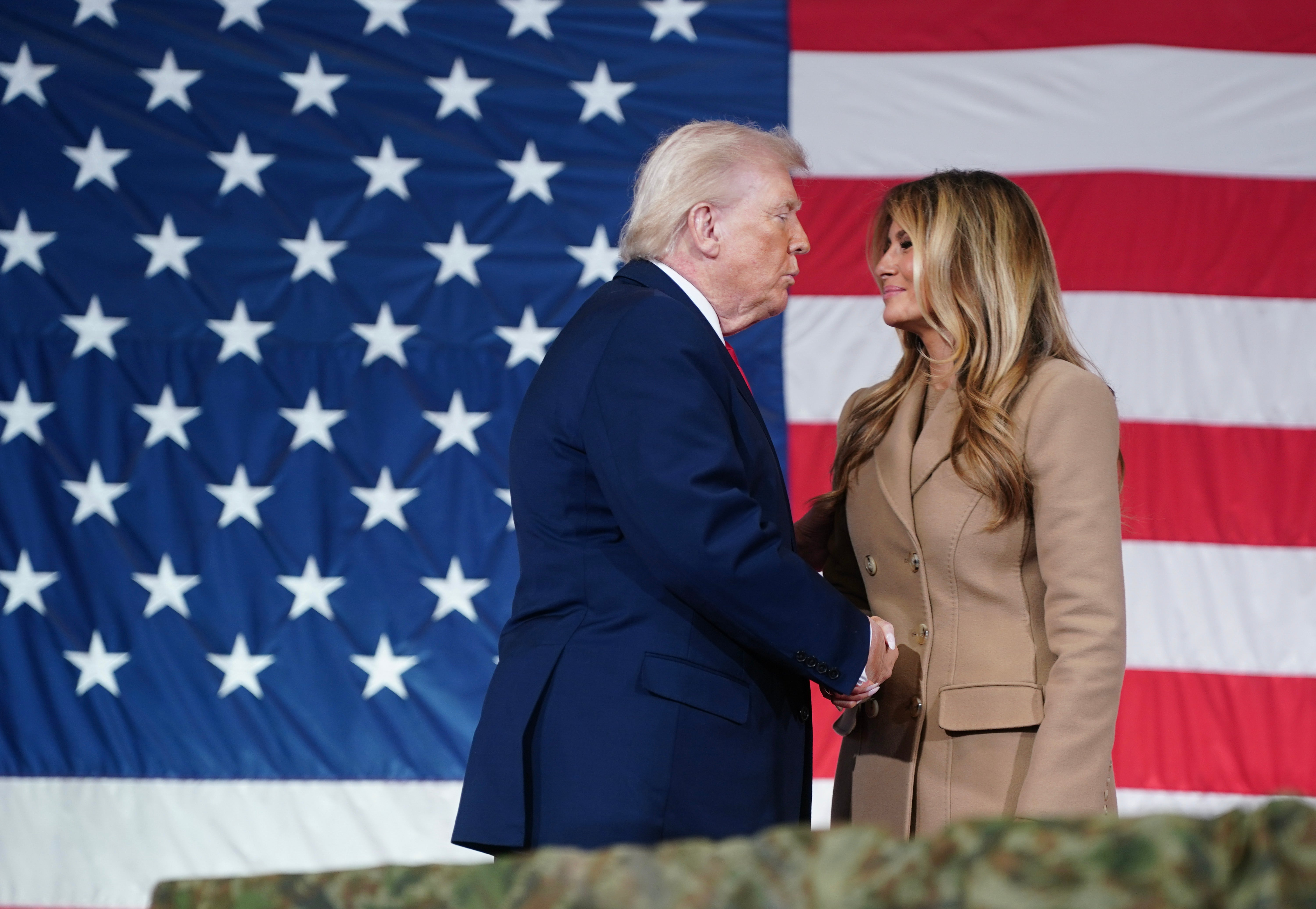 Melania Trump appeared to join her husband on the trip to Fort Bragg as much to promote her Amazon-funded documentary as to hitch a ride down to Mar-a-Lago for the weekend, the next stop on the trip.