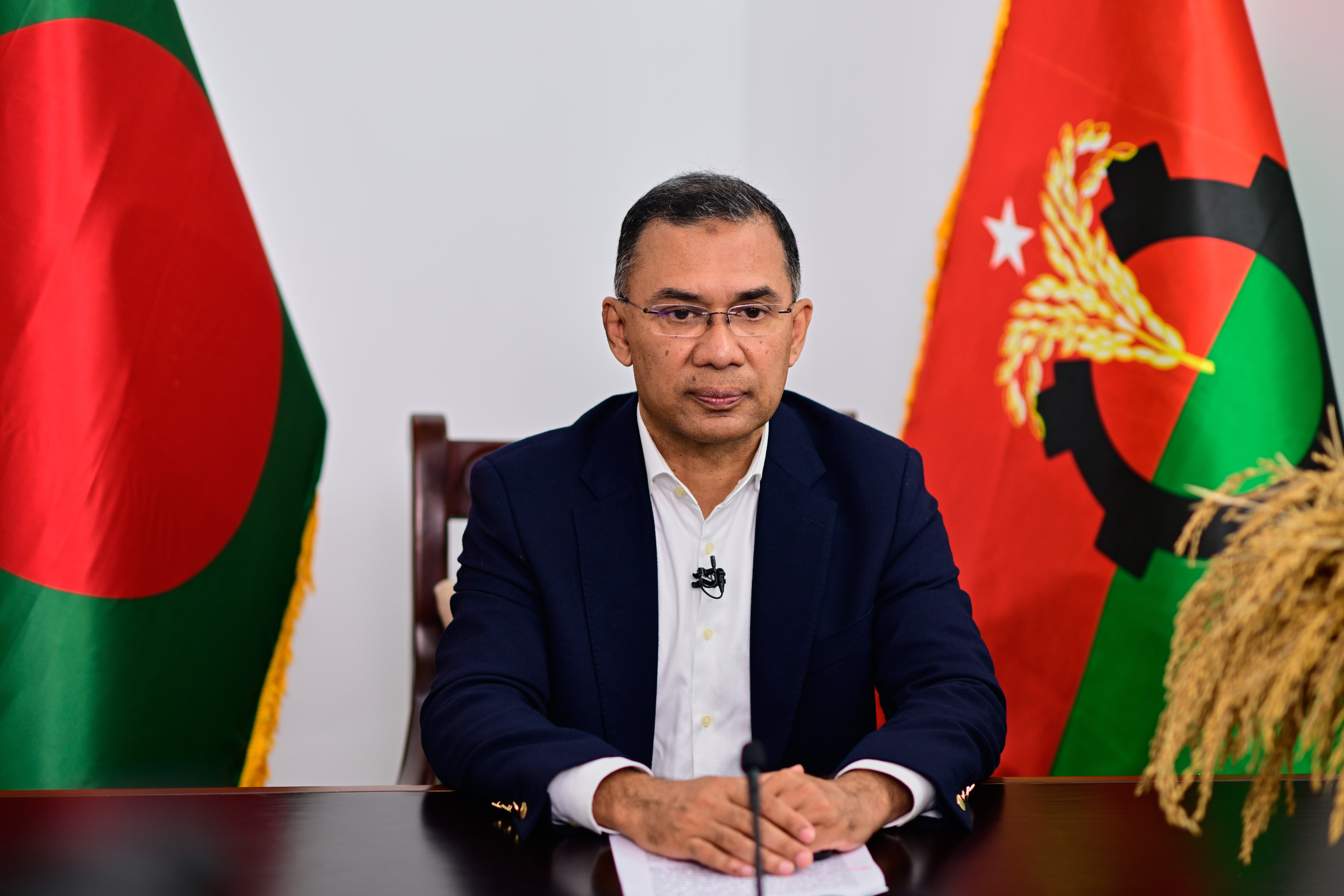 Bangladesh Nationalist Party Chairperson Tarique Rahman poses for a photograph in his party office in Dhaka, Bangladesh.