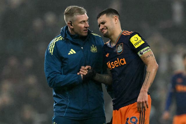 <p>Bruno Guimaraes is set for an extended spell on the sidelines</p>