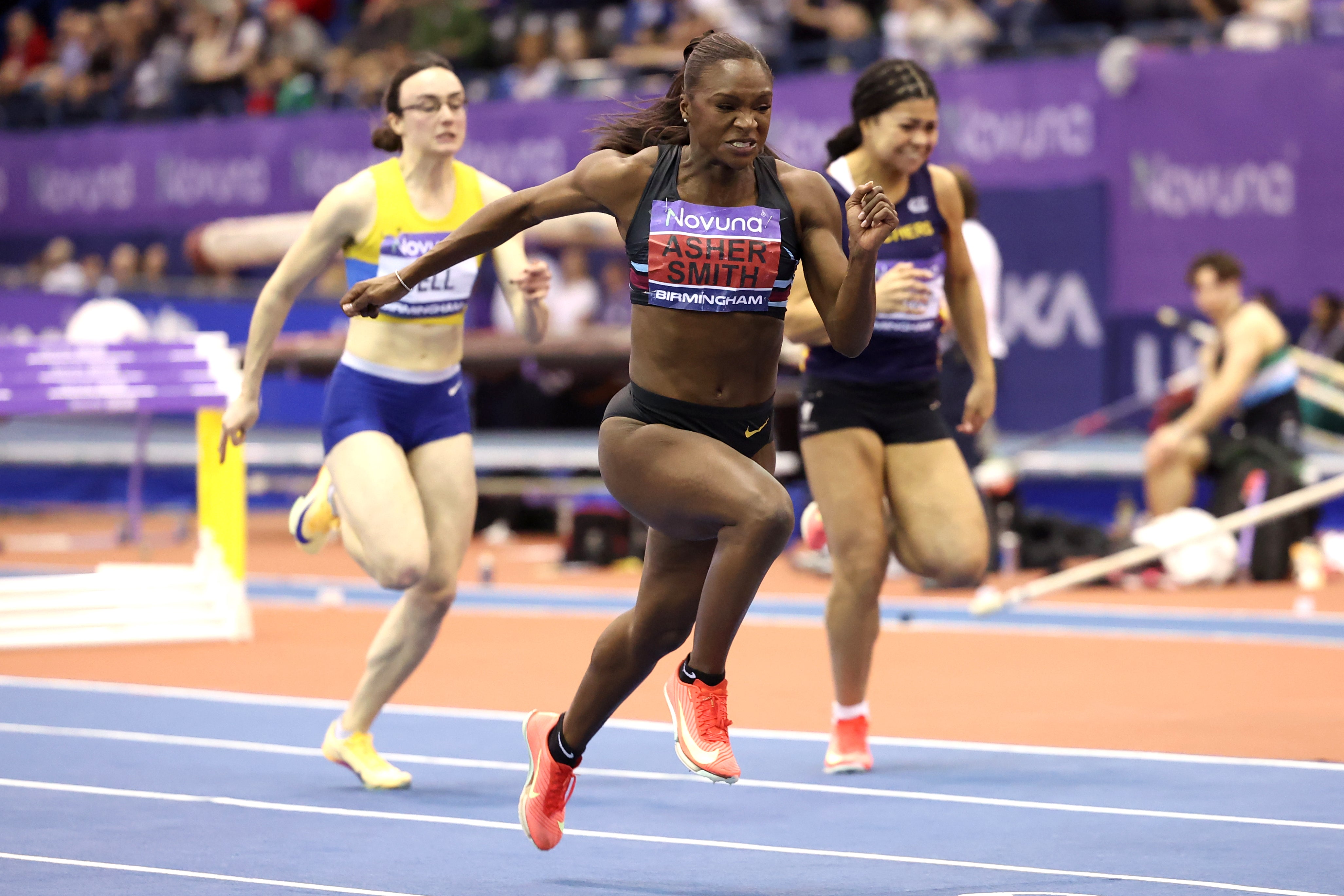 Dina Asher-Smith laid down an early-season marker in the 60m final