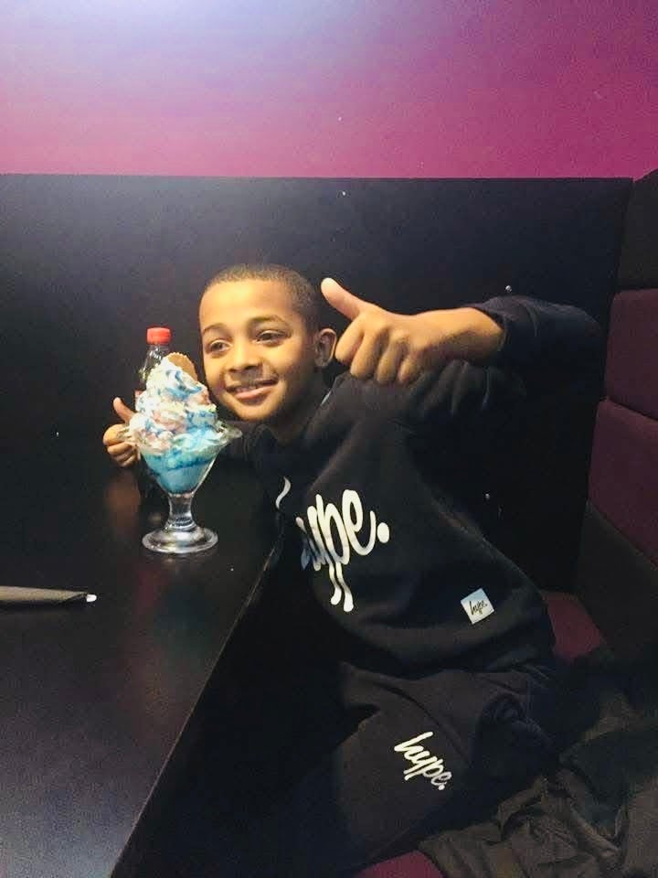 A picture of Maliki Sharma as a child