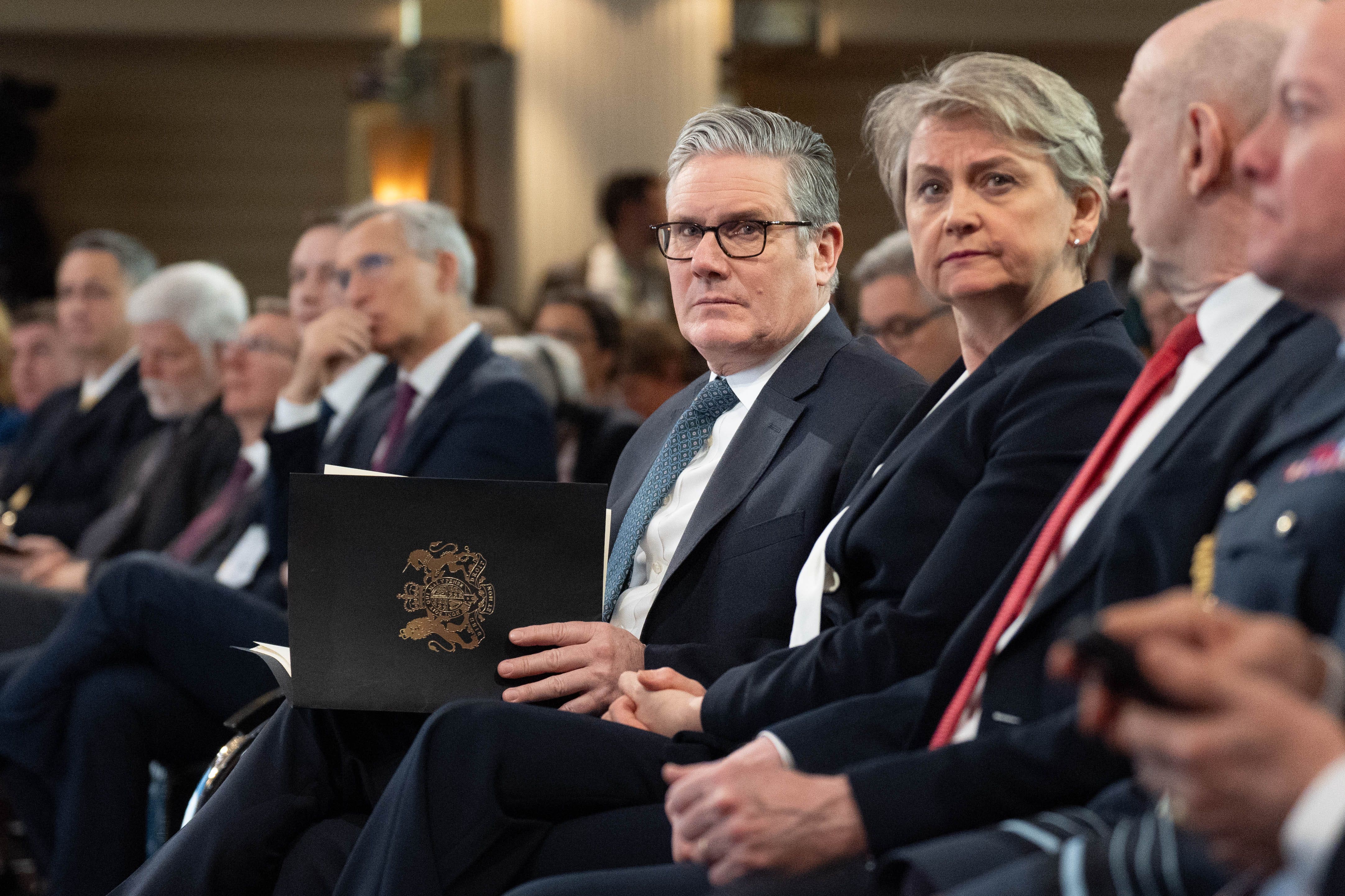 Prime Minister Sir Keir Starmer, Foreign Secretary Yvette Cooper and Defence Secretary John Healey during the Munich Security Conference (Stefan Rousseau/PA)