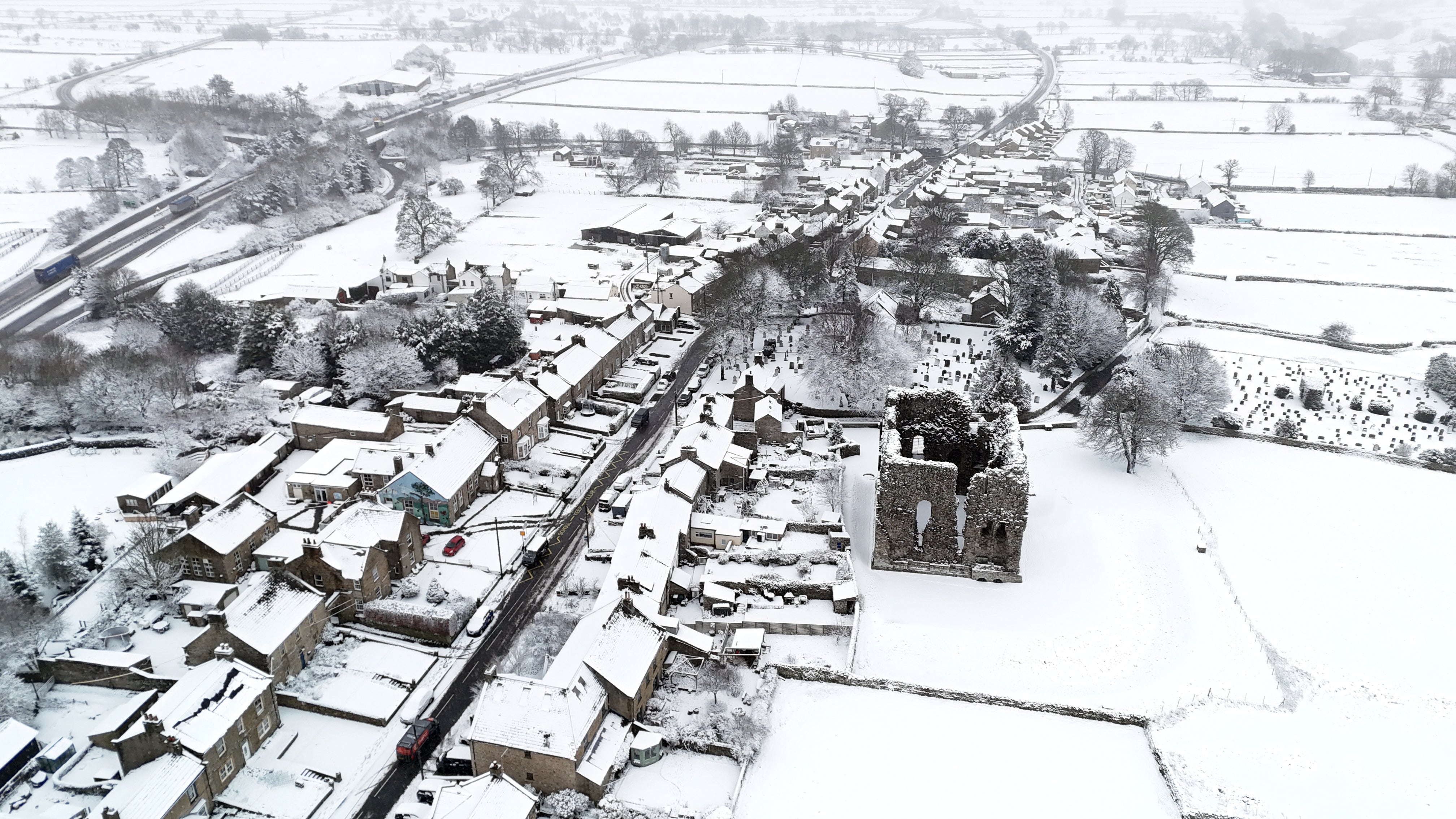 Yellow weather warnings for snow and ice remain in force across parts of the UK