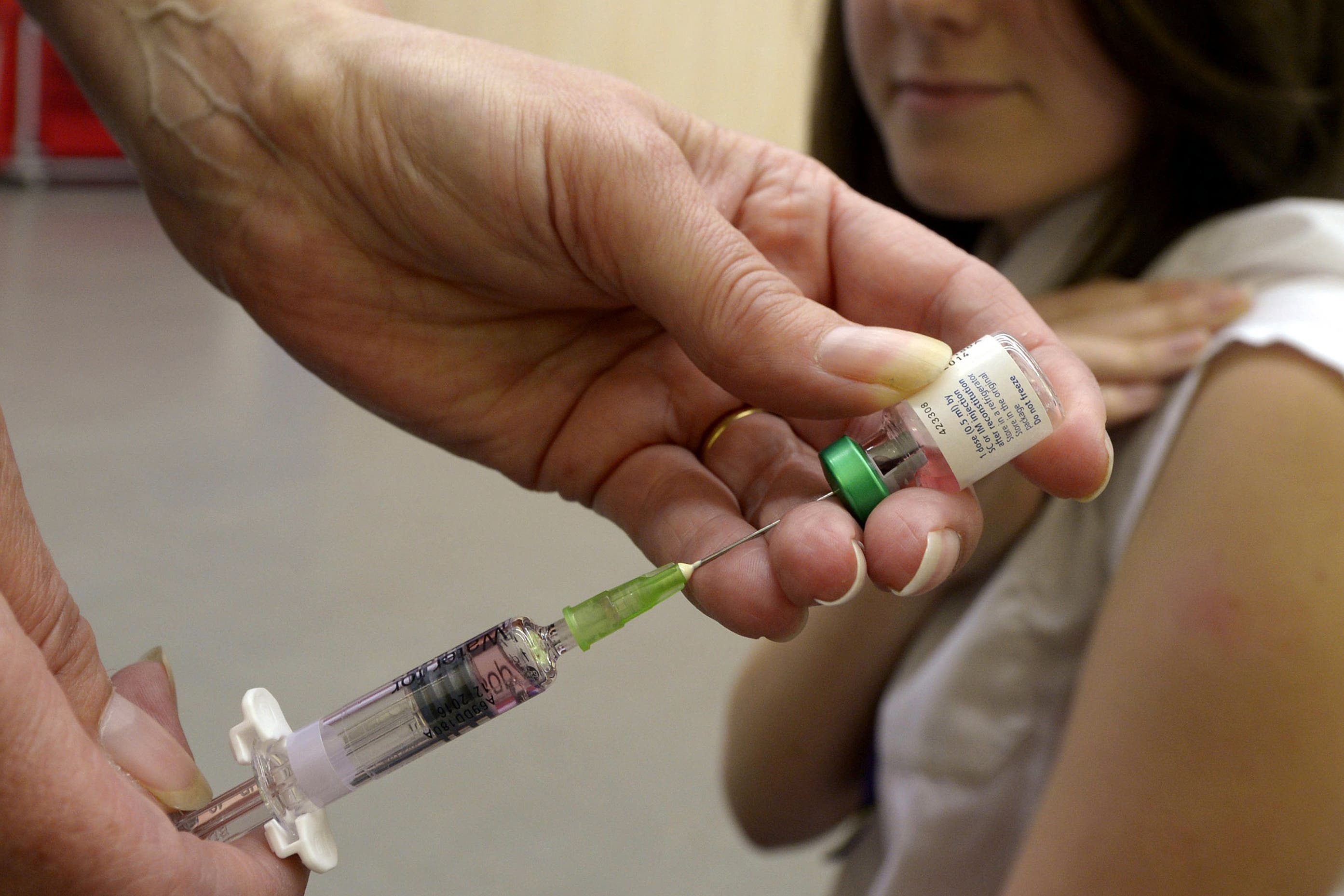 Children who missed the measles vaccine are encourage to catch up (PA)