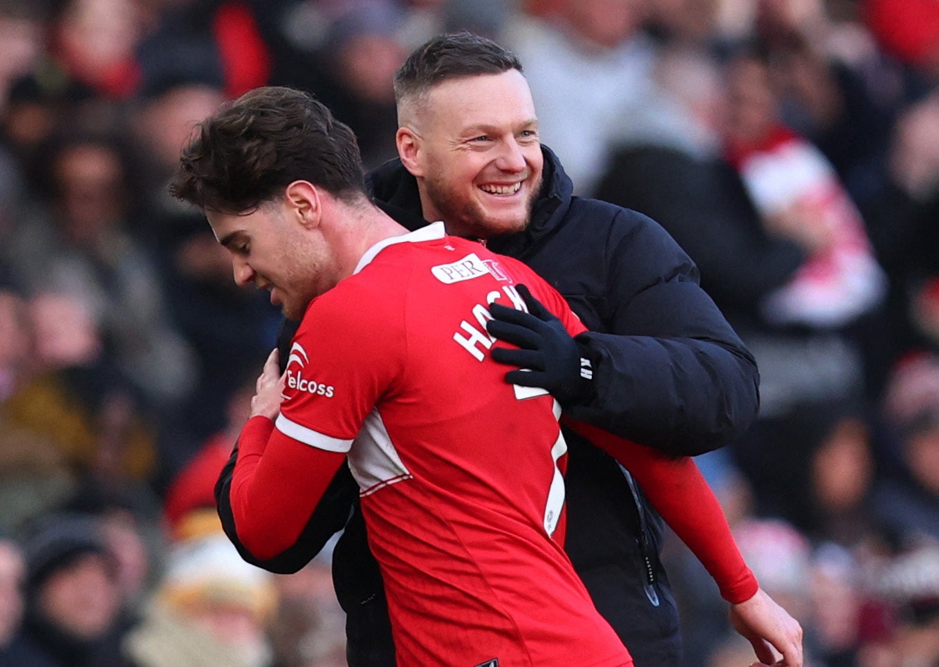 Hellberg has built a quick relationship with players including Boro's Hayden Hackney