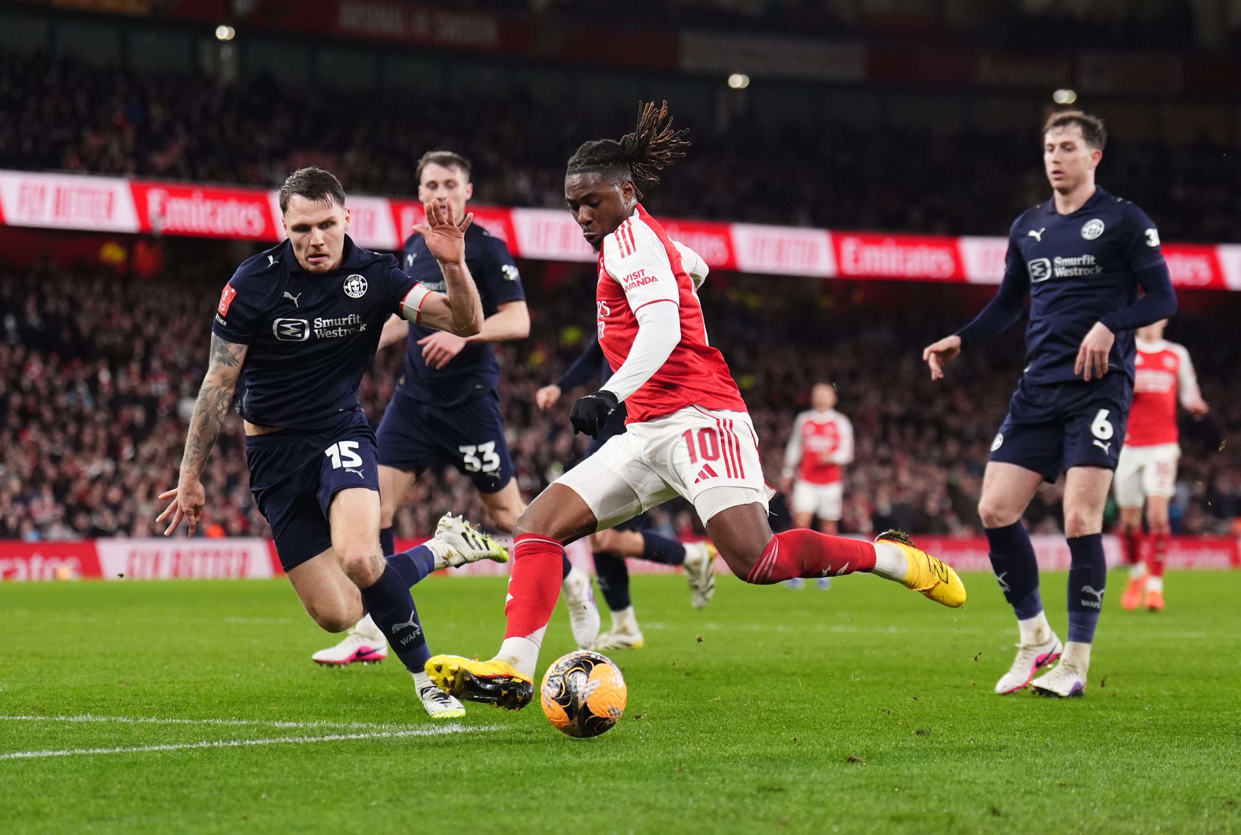Eberechi Eze was at the heart of the Arsenal display (John Walton/PA).