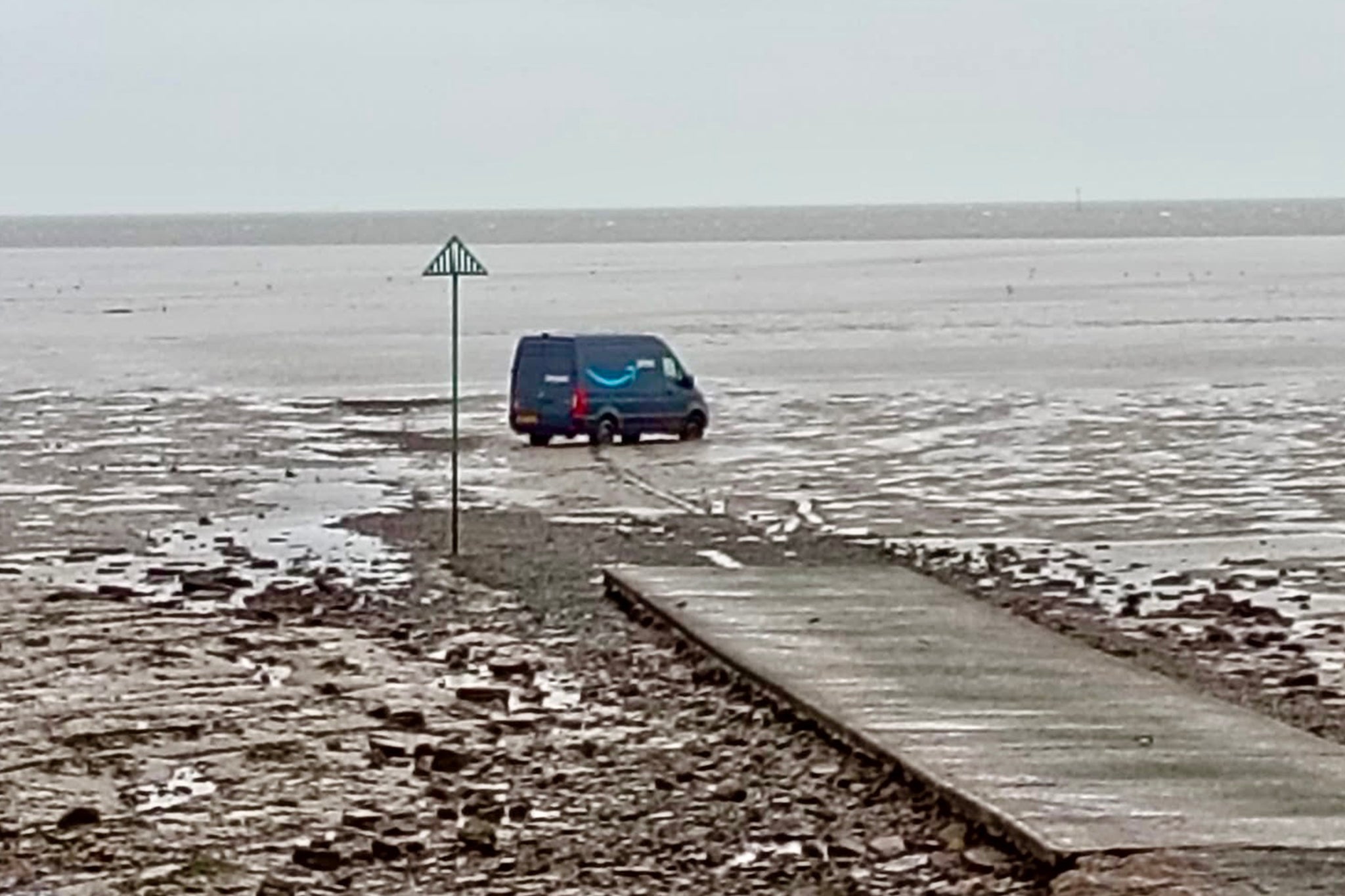 The Broomway is not suitable for vehicles and instead people are advised only to walk on the path