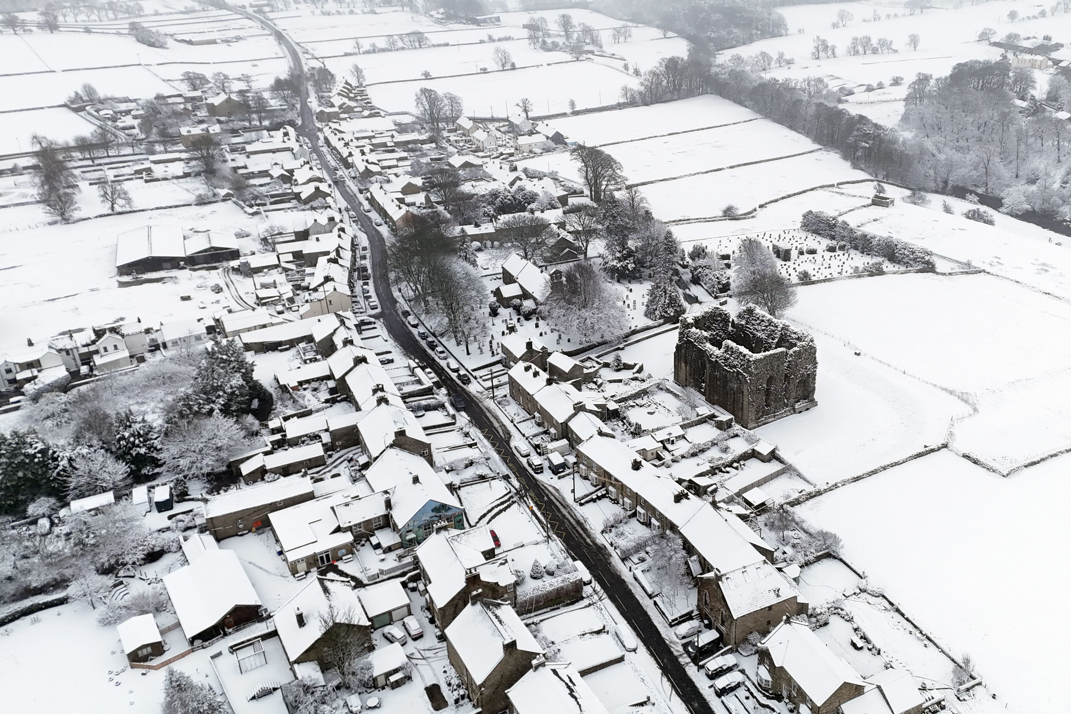 Bowes Castle in the village of Bowes in County Durham (Owen Humphreys/PA)