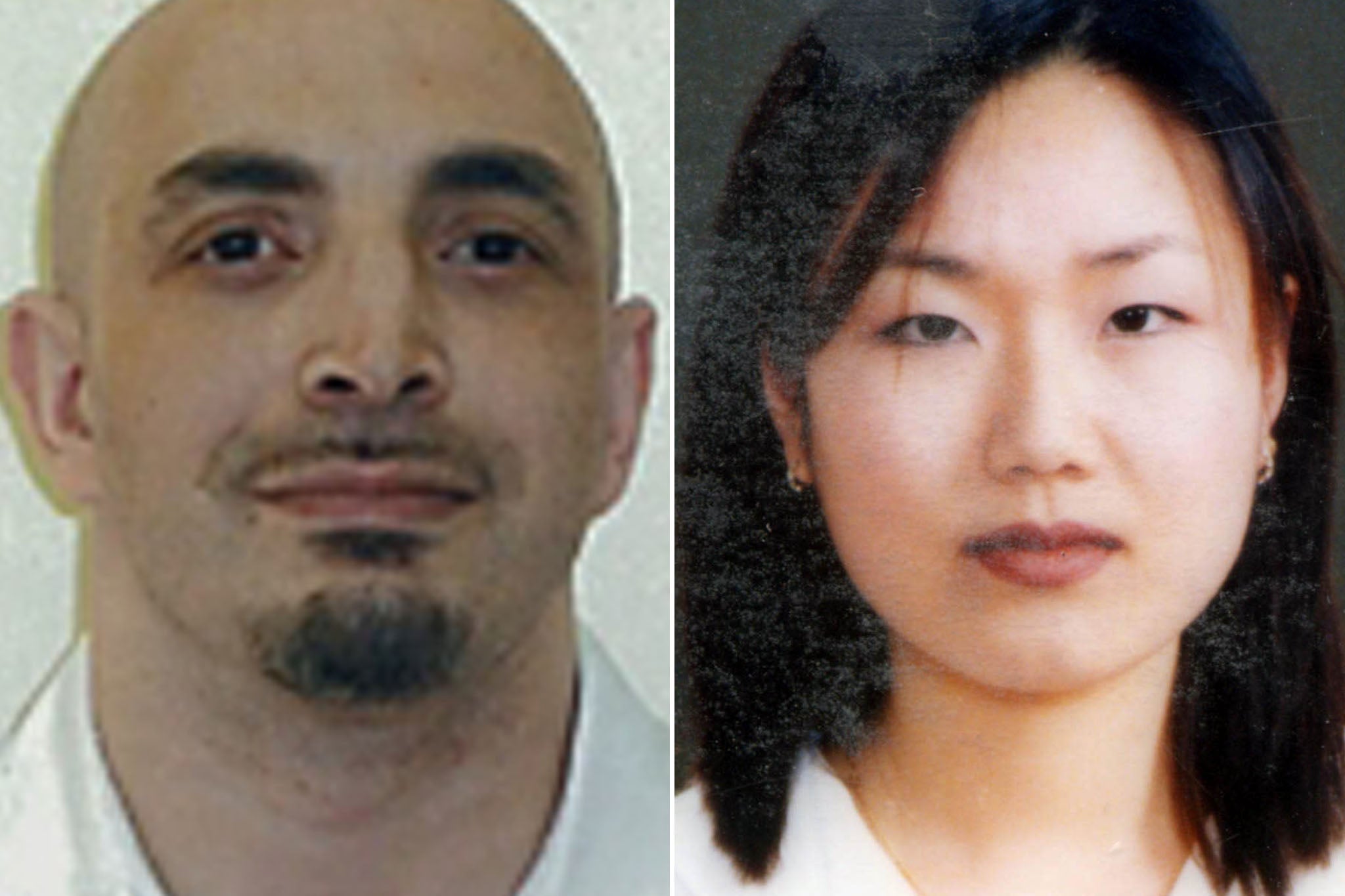 Omar Benguit (left), from Bournemouth, Dorset, was jailed in 2005 for the murder of Jong-Ok Shin (right) three years earlier
