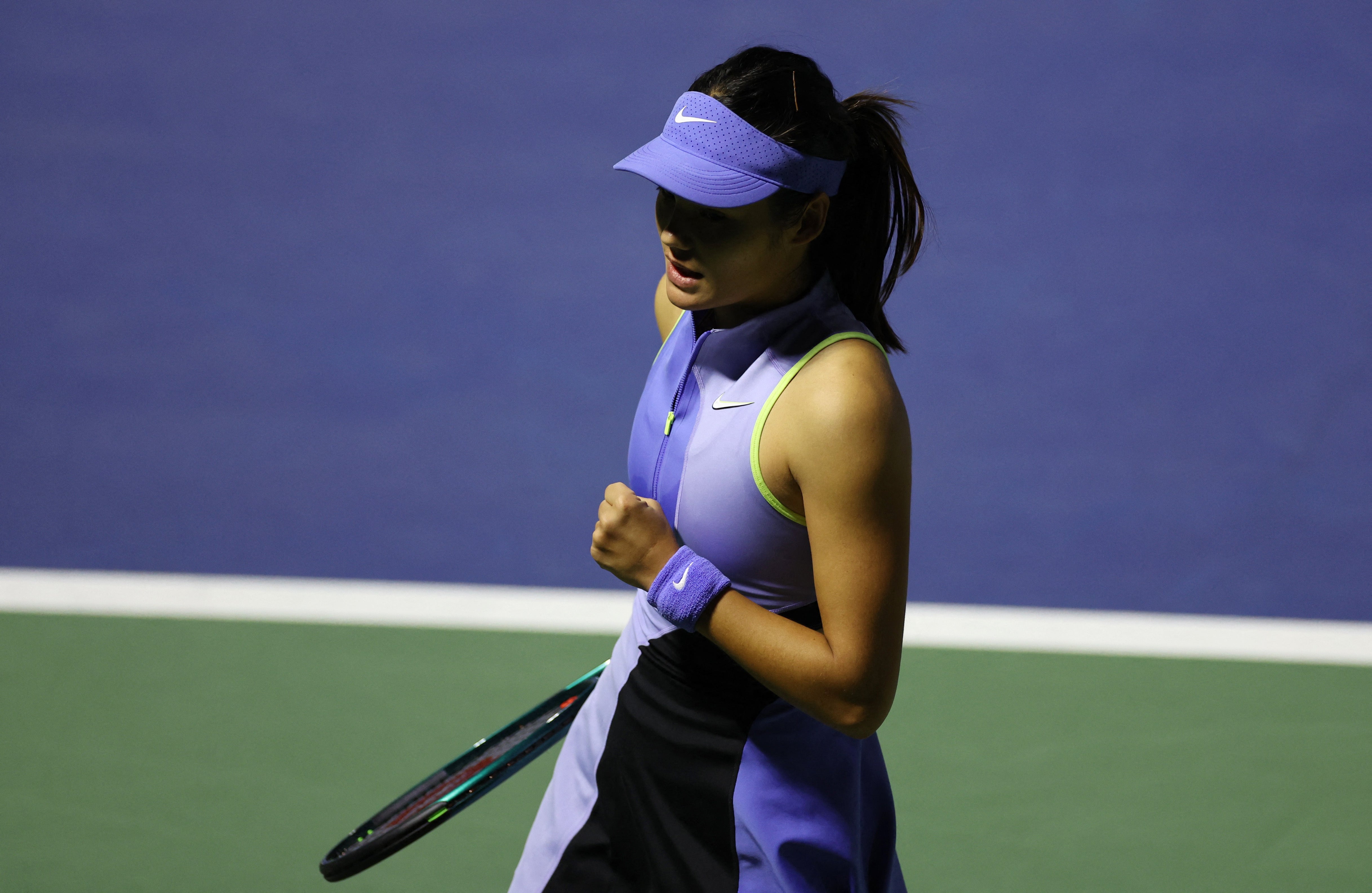 Raducanu dug in to save match point and was a break up in the third but then faded as Ruzic won the final six games