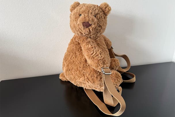 Jellycat Bartholomew bear backpack