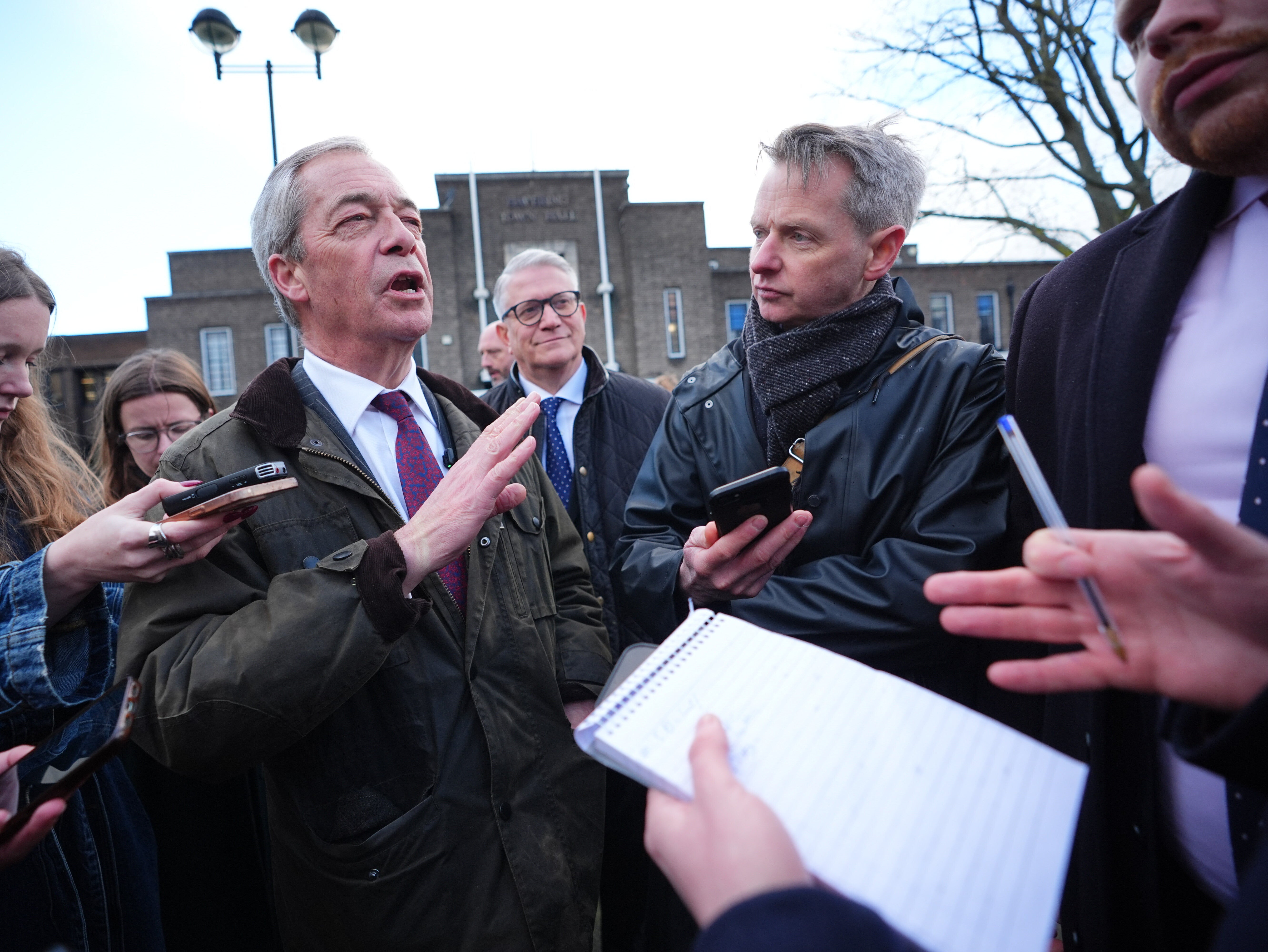 Nigel Farage in Romford on Monday