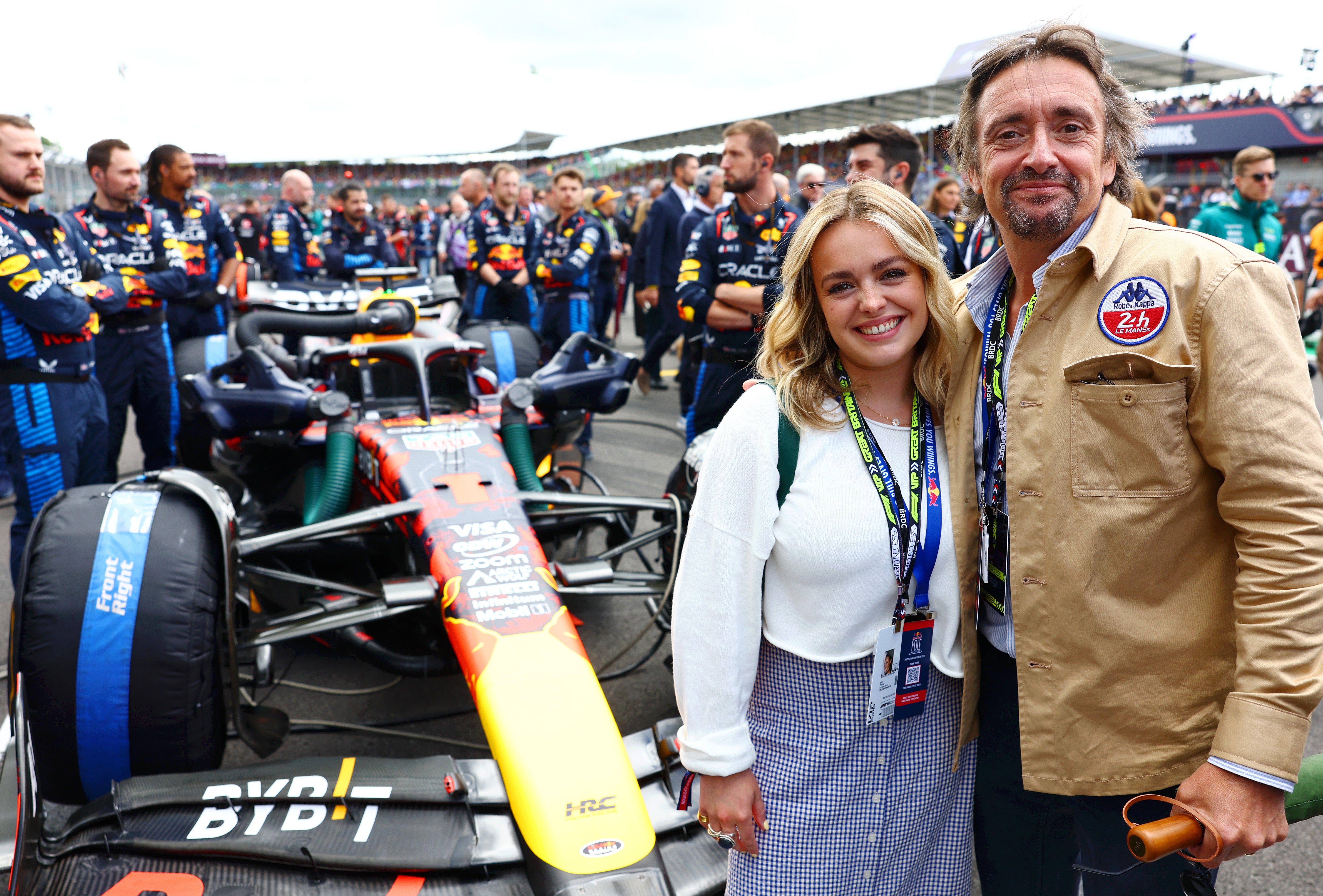 Richard Hammond with his daughter, Izzy, at the 2024 British Grand Prix