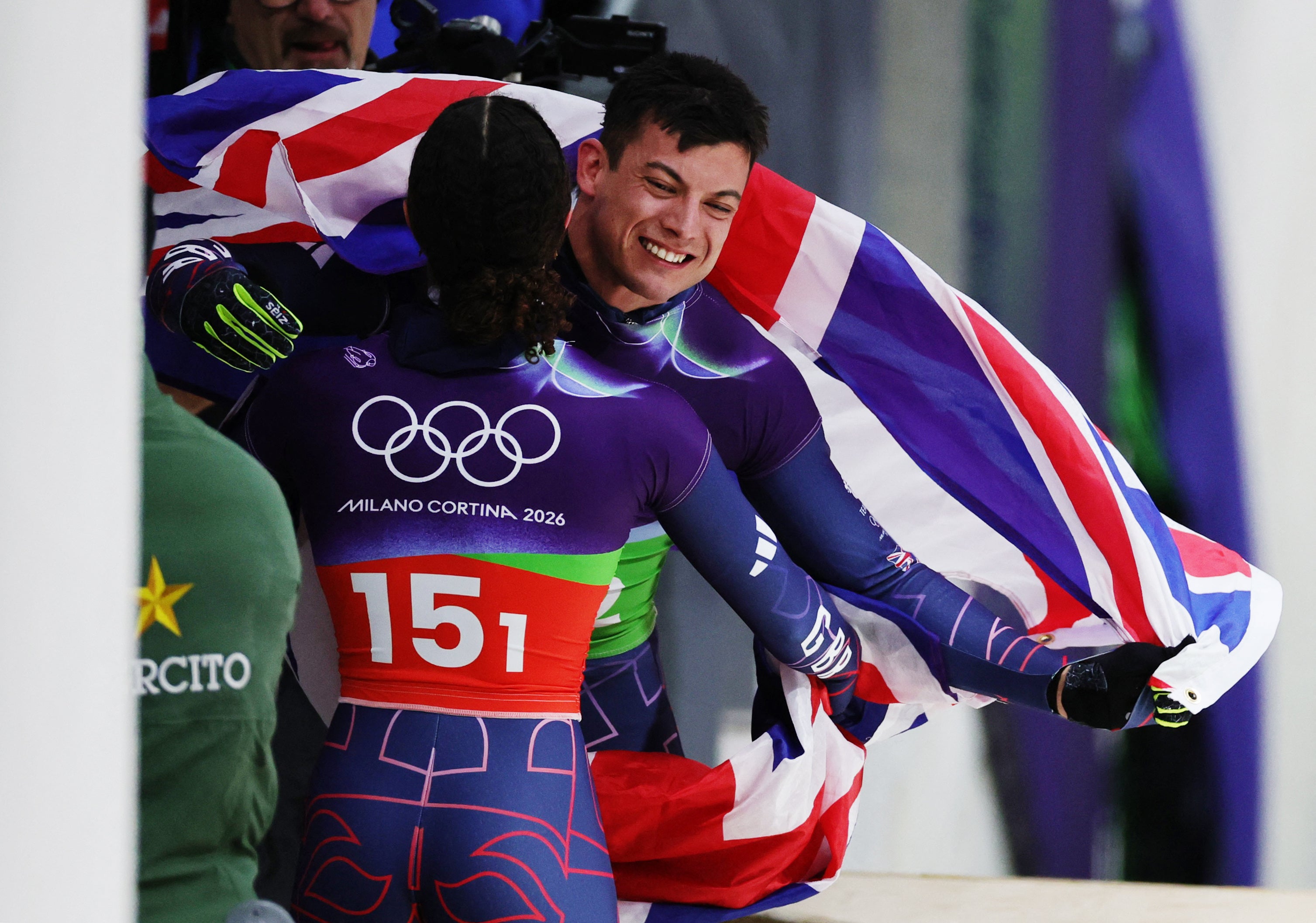 Matt Weston and Tabby Stoecker claimed GB’s third gold of these Games