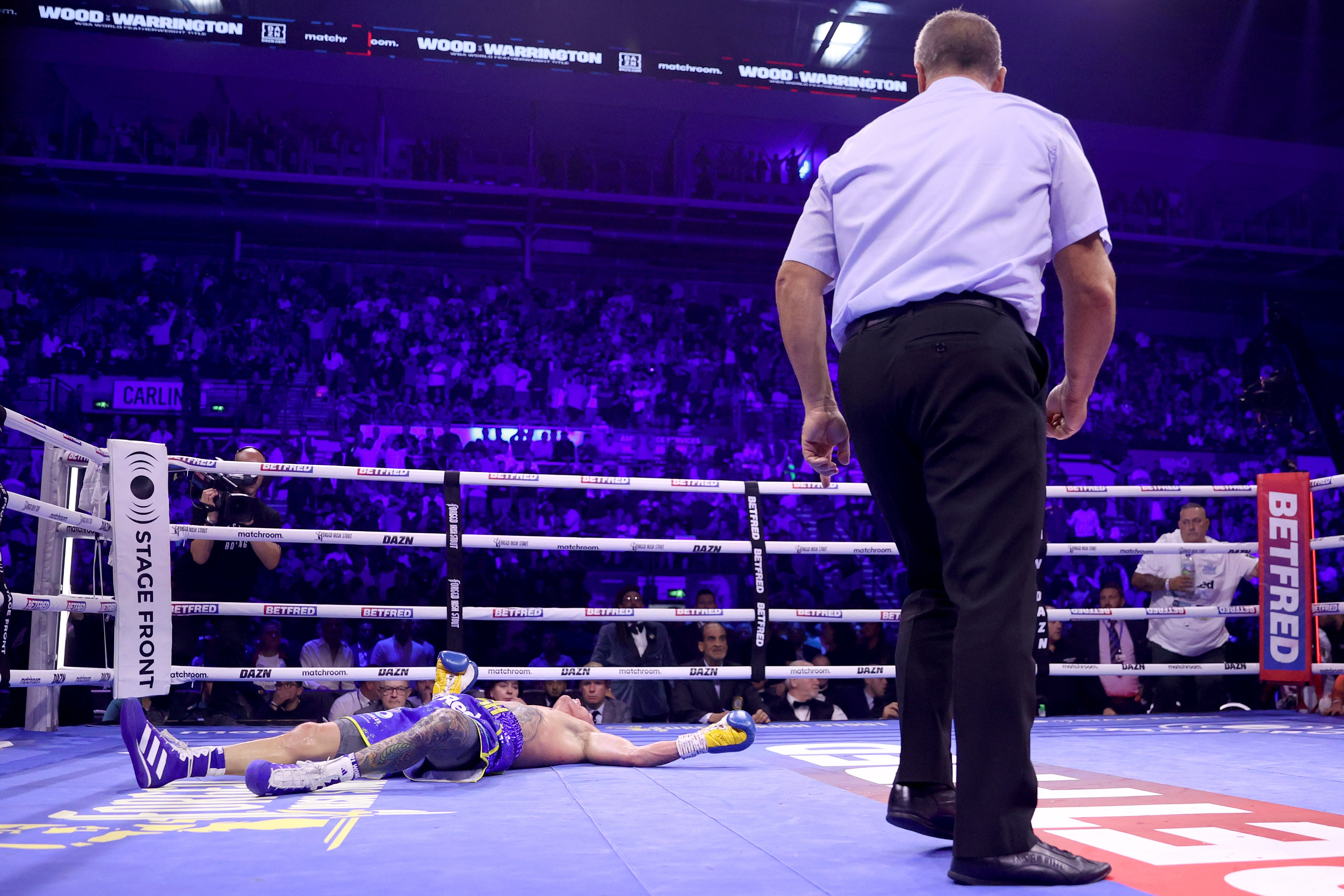 The man from Leeds was leading on the judges’ scorecards before he was floored