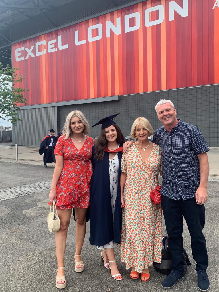 The Goodwin family at Laura’s graduation