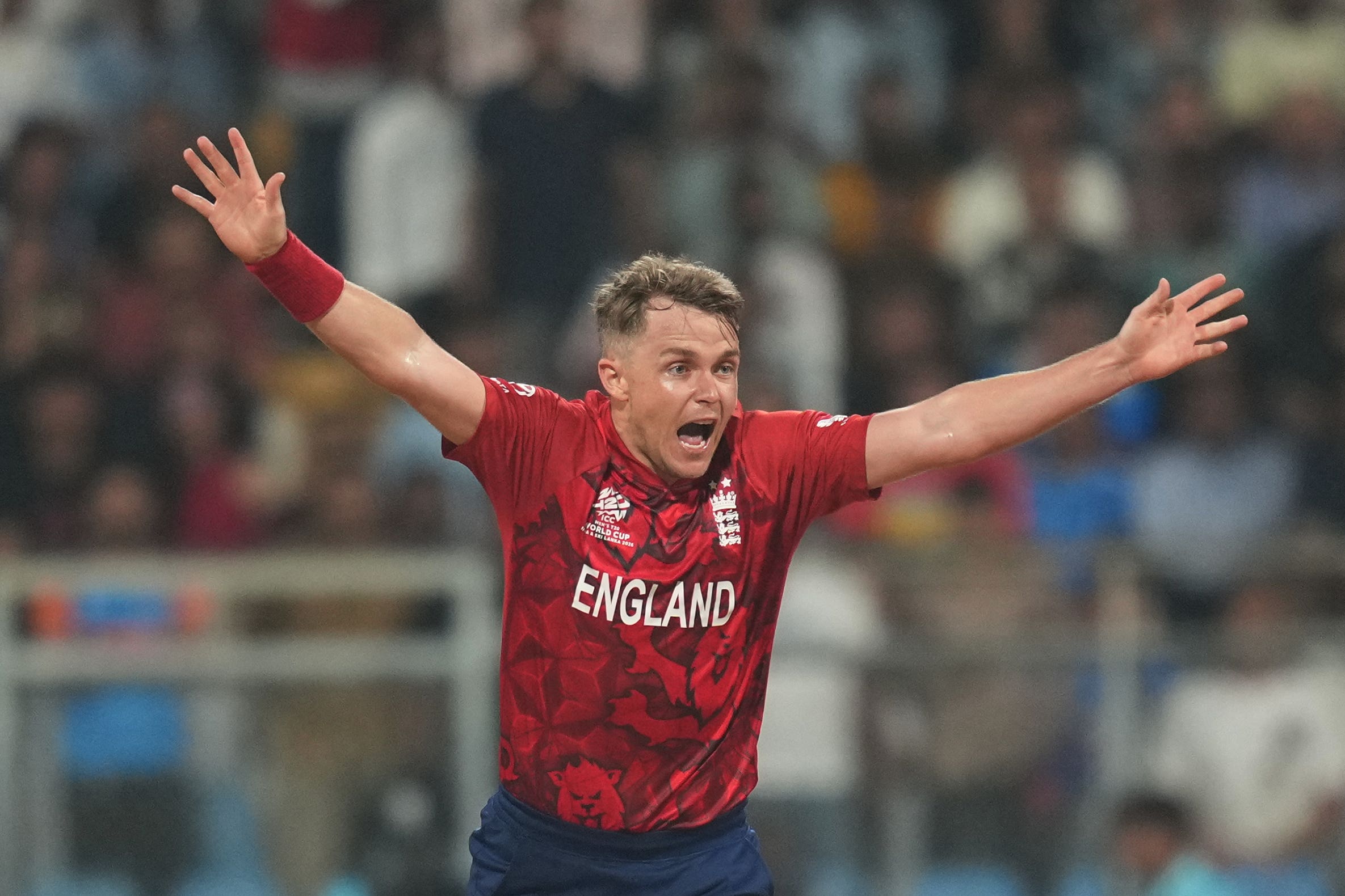 Sam Curran has shone in England’s underwhelming T20 World Cup so far (Rafiq Maqbool/AP)