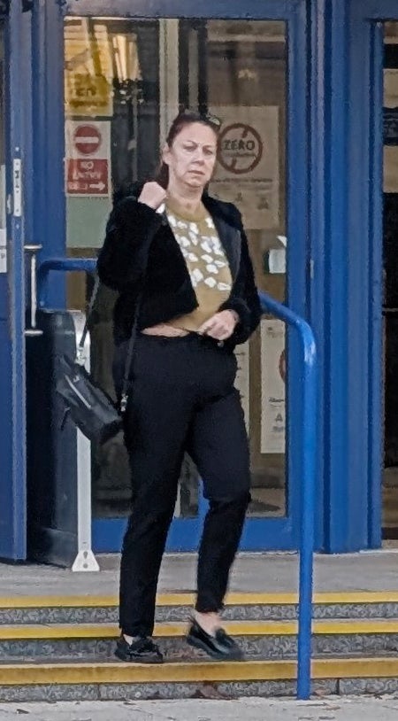 Leanne Underhill outside Poole Magistrates' Court