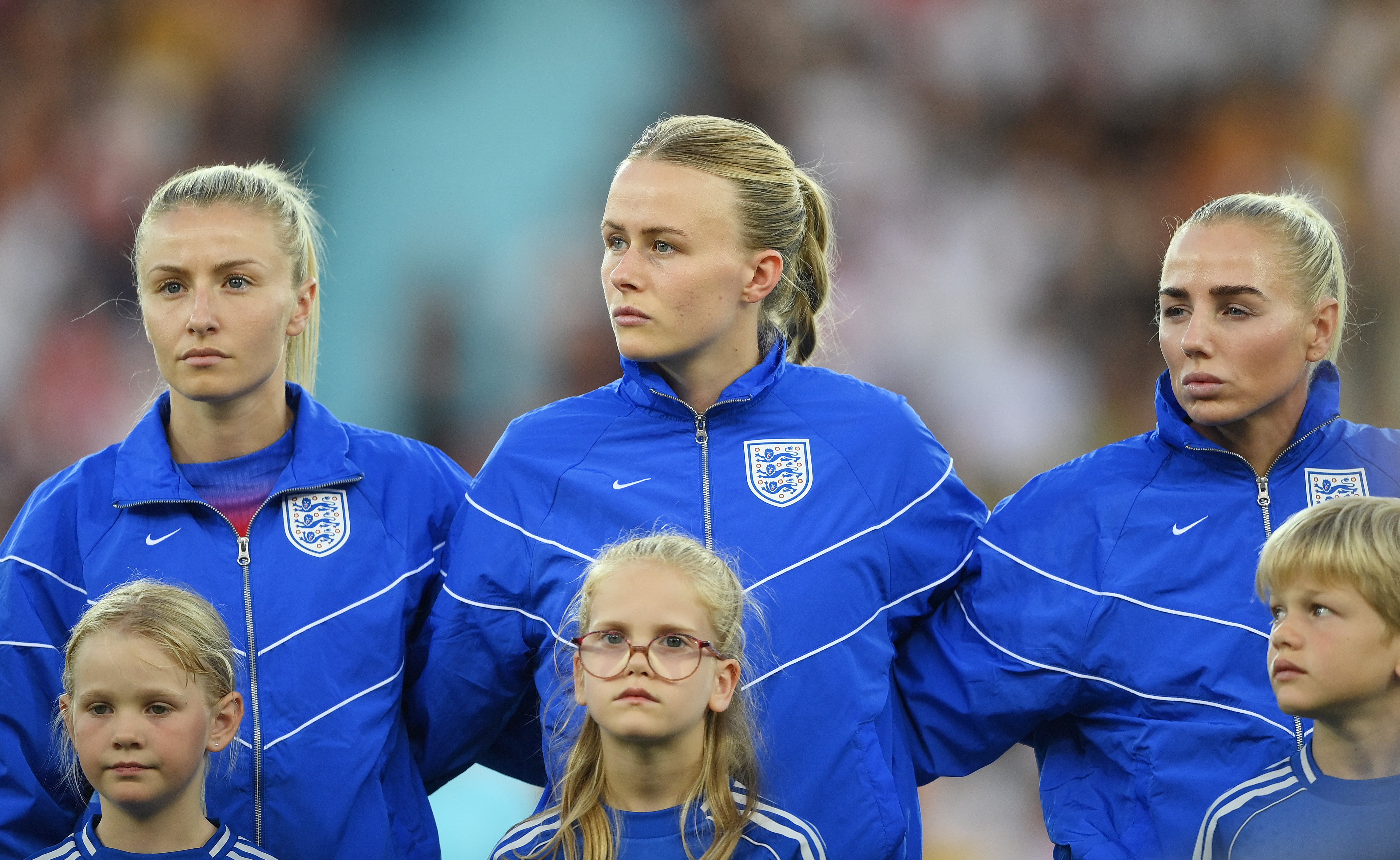 (l-r) Leah Williamson, Hannah Hampton and Alex Greenwood are all back in the latest England squad