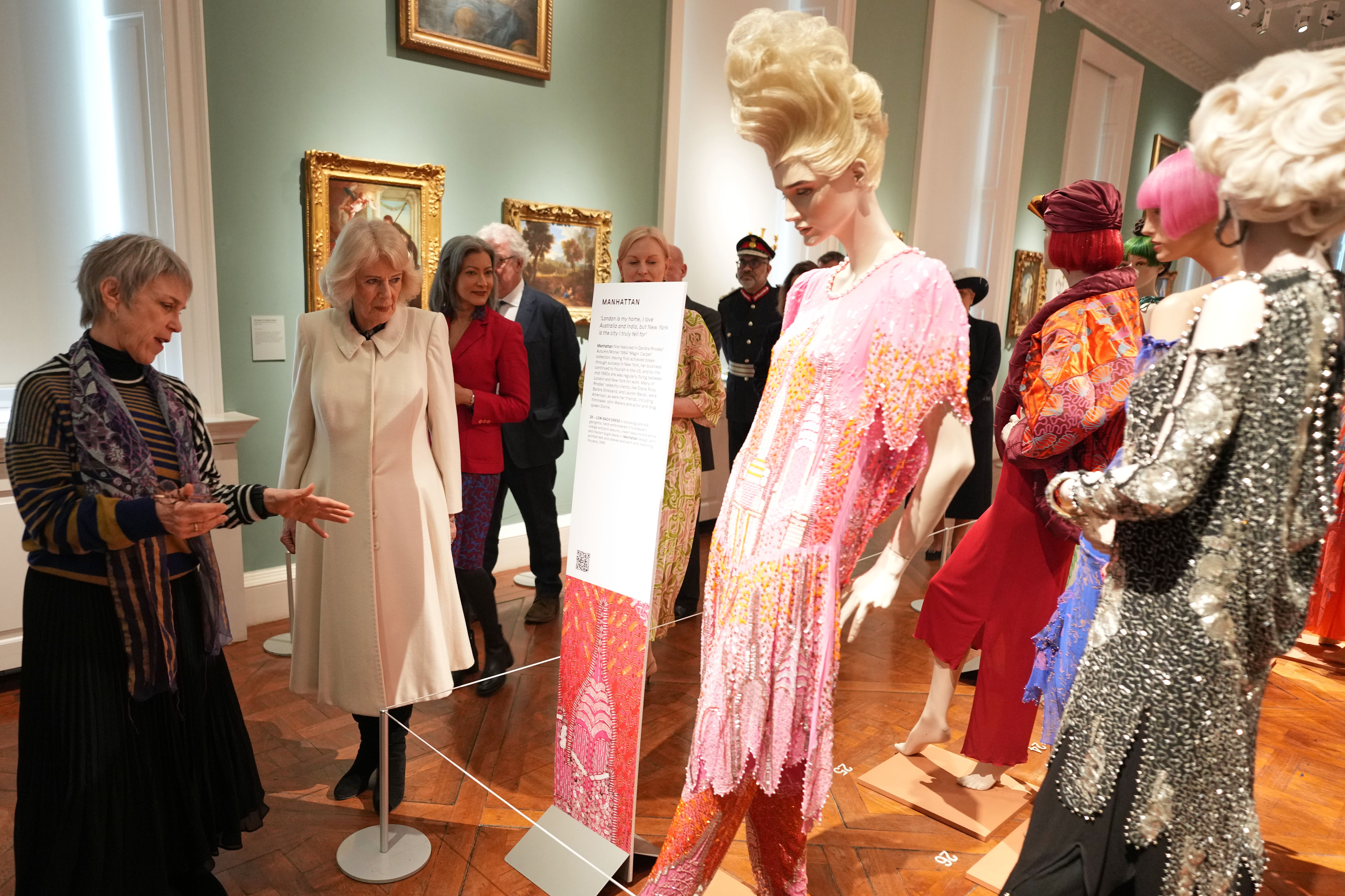 Camilla and Rosemary Harden (left) during a tour of the Holburne Museum in Bath (Alastair Grant/PA)