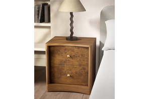 M&S burl bedside table