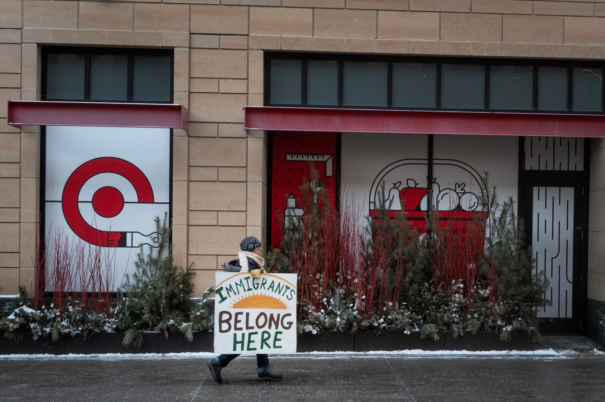 Demonstrators recently clogged checkouts at a Virginia Target in protest of federal immigration enforcement operations