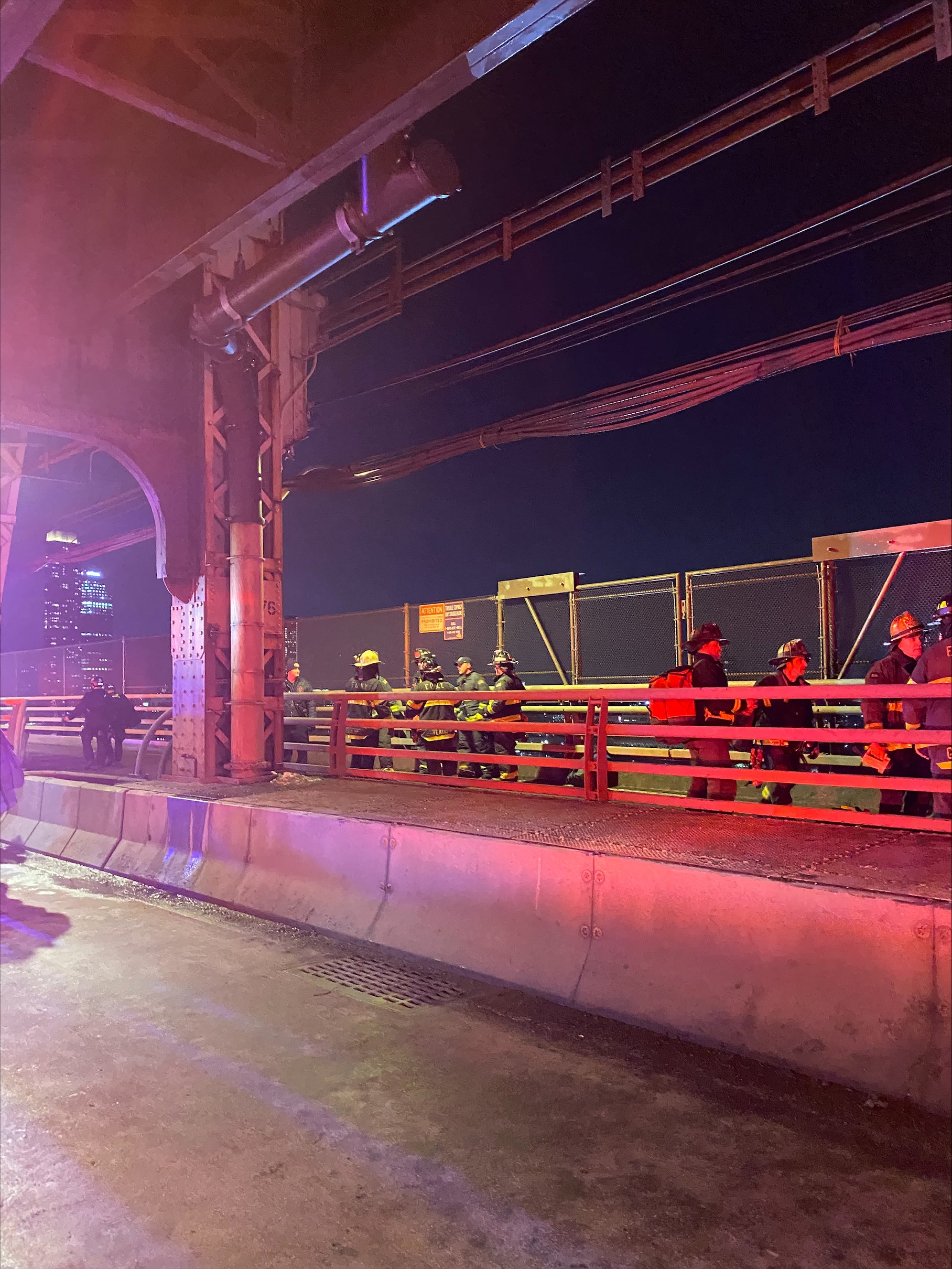 Authorities rushed to the Queensboro Bridge Monday night to rescue a boy in critical condition