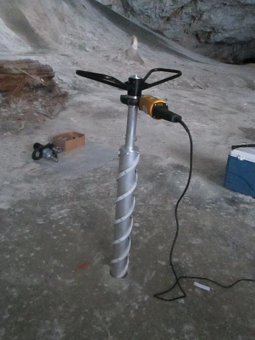 The team drilled 25 metres down in the cave, known as the Great Hall