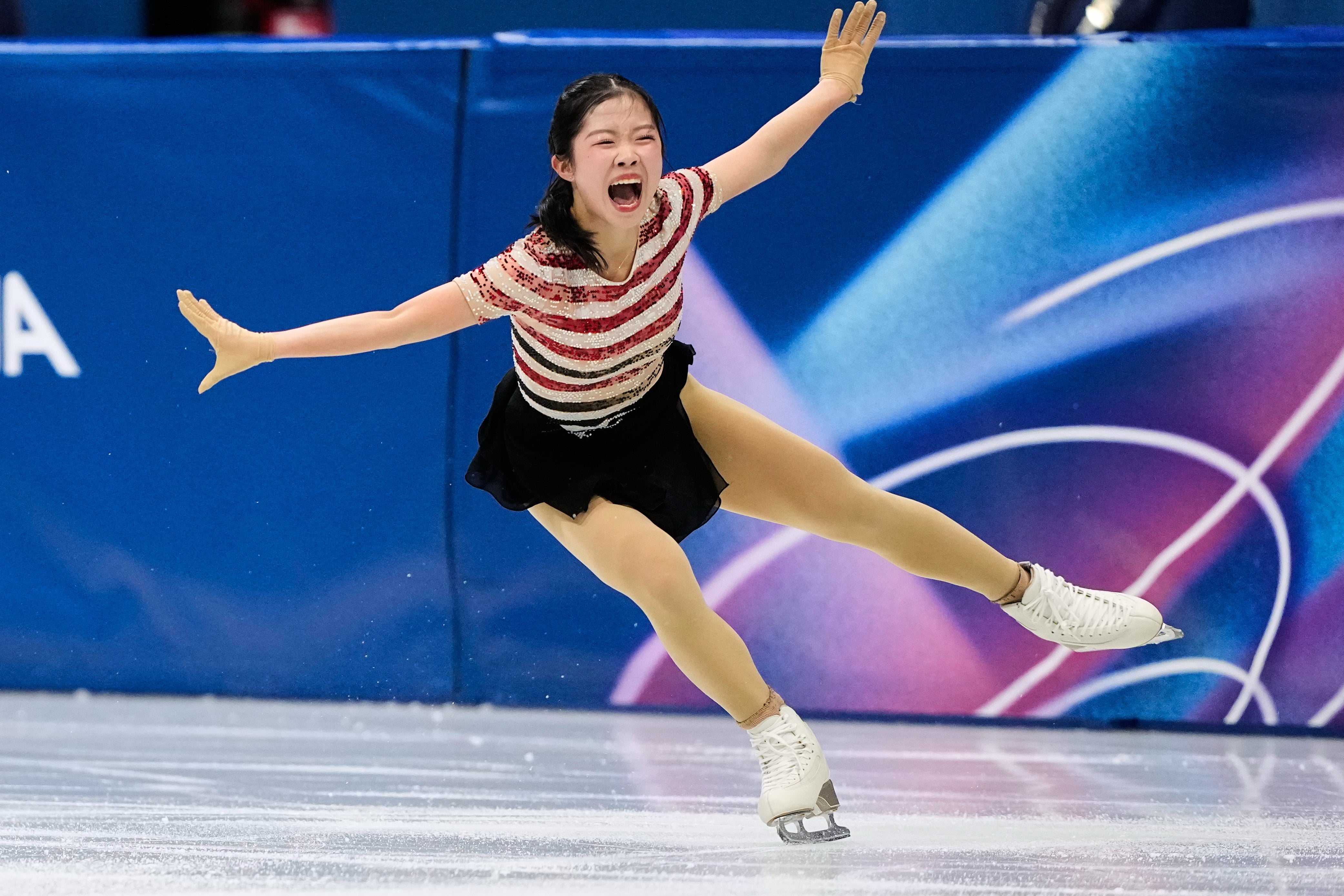 Japan's Ami Nakai leads the standings heading into Thursday's free skate