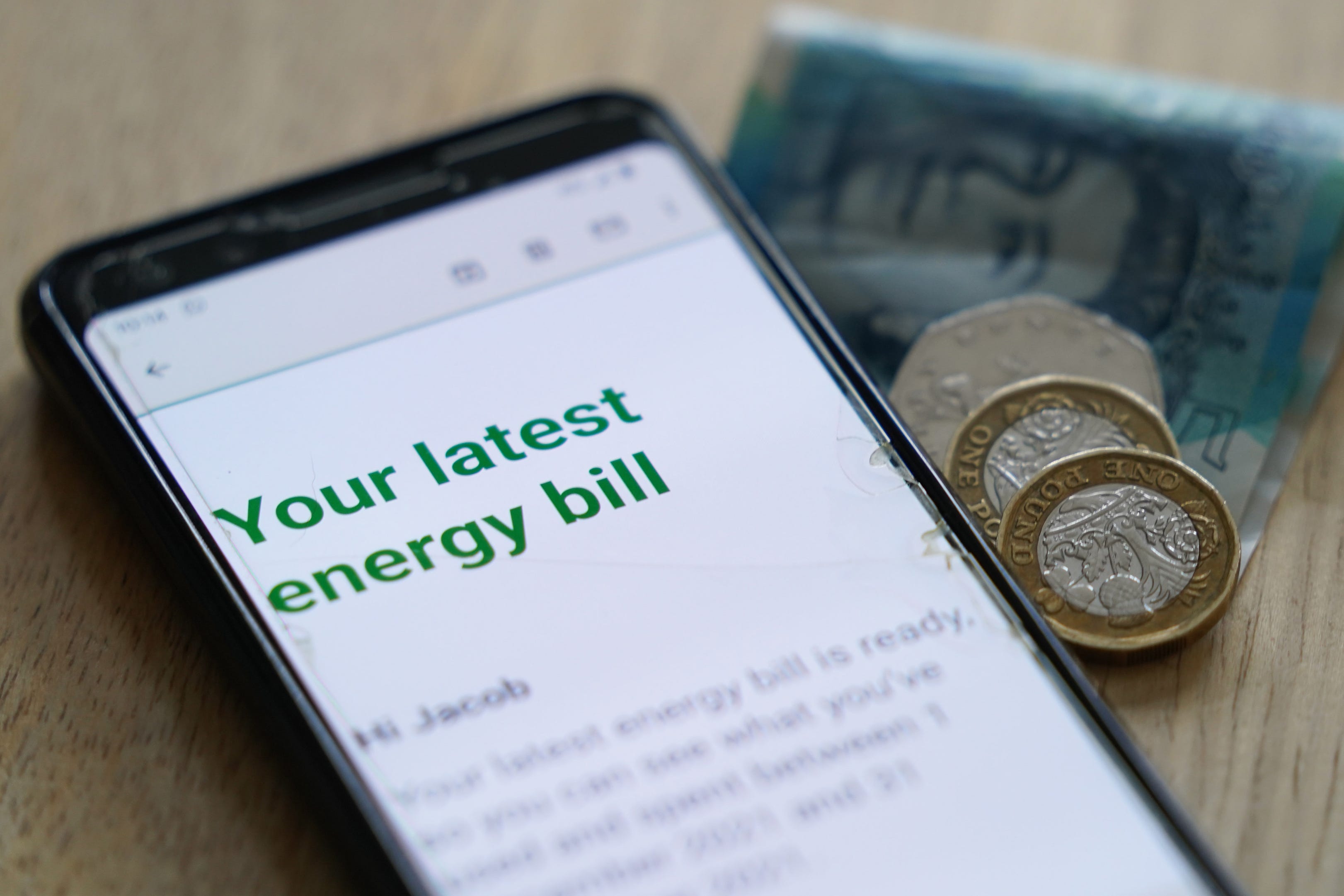Household energy bills are set to fall by 7% when the cap is next updated in April thanks to Government measures announced in the recent budget, according to experts (PA)