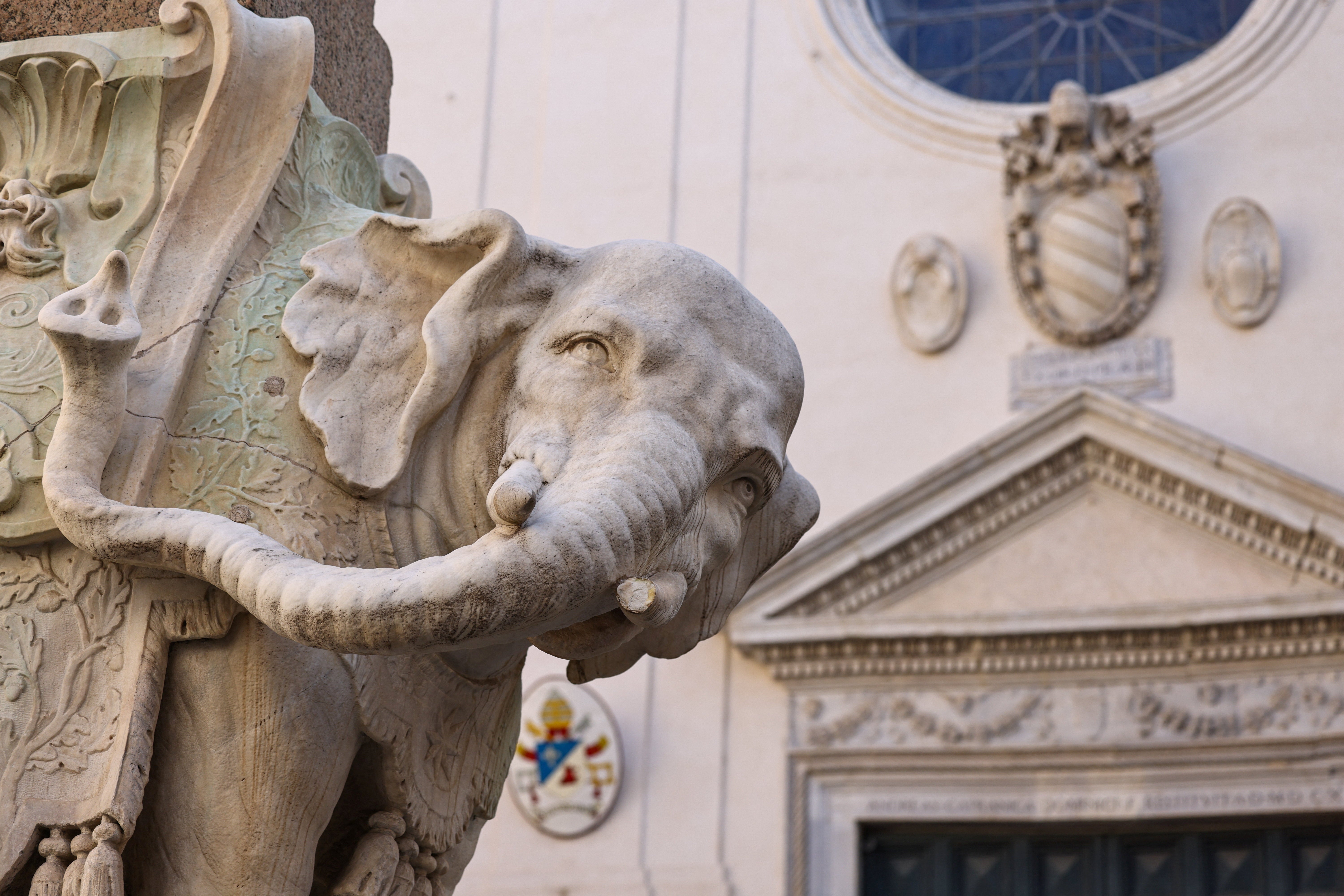 Police investigate after famous Rome statue has tusk snapped off in the dead of night