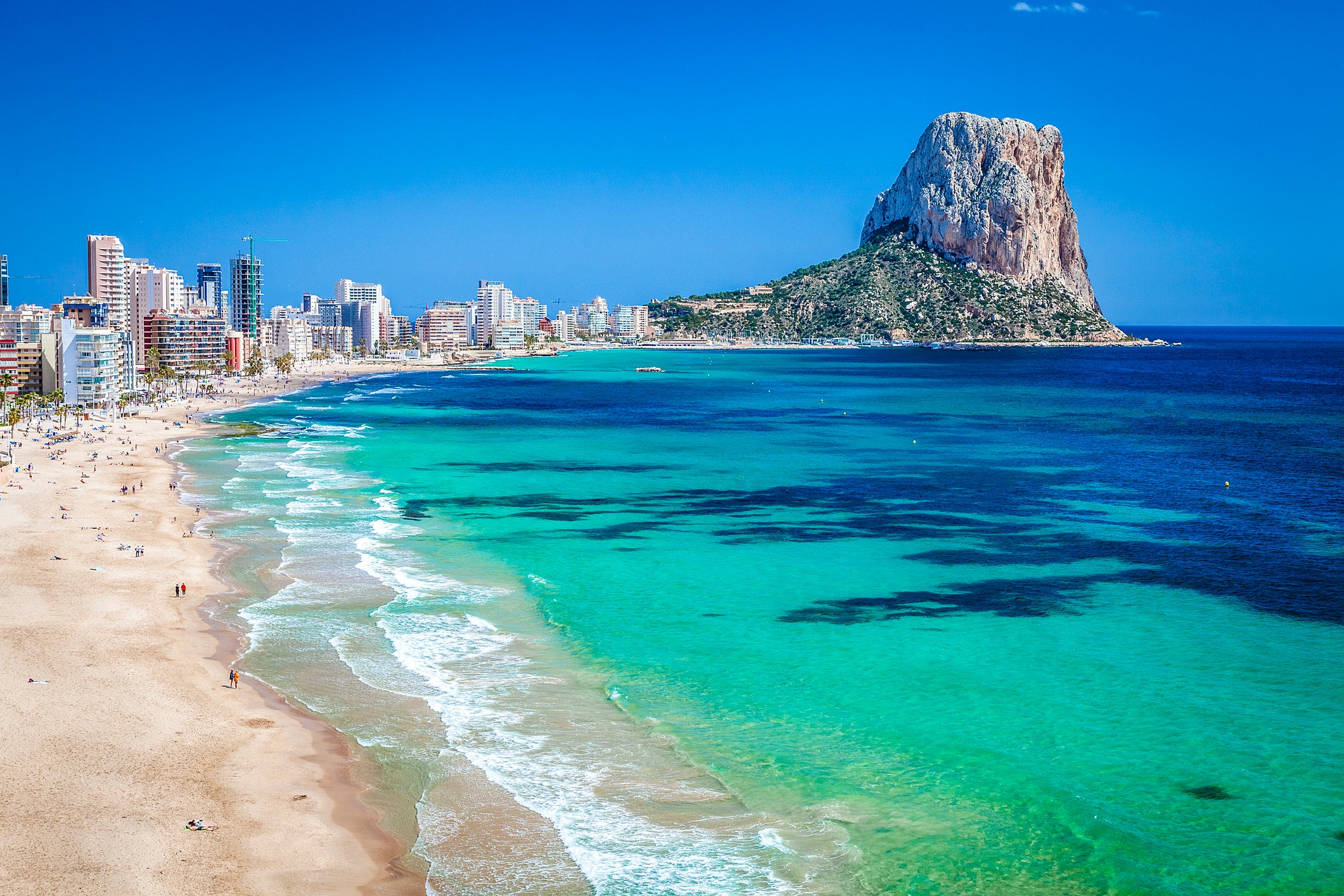 Calpe beach in Valencia, Spain.
