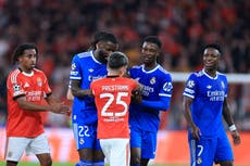 Benfica accuse Real Madrid and Vinicius Jr of ‘defamation campaign’ following racism allegation