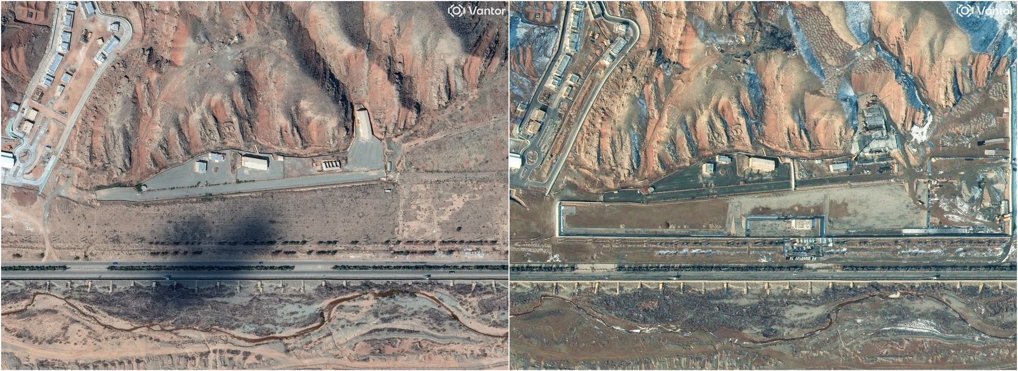 Satellite imagery taken before and after that attack shows extensive damage to a rectangular building at Parchin, and apparent reconstruction in images from 6 November, 2024