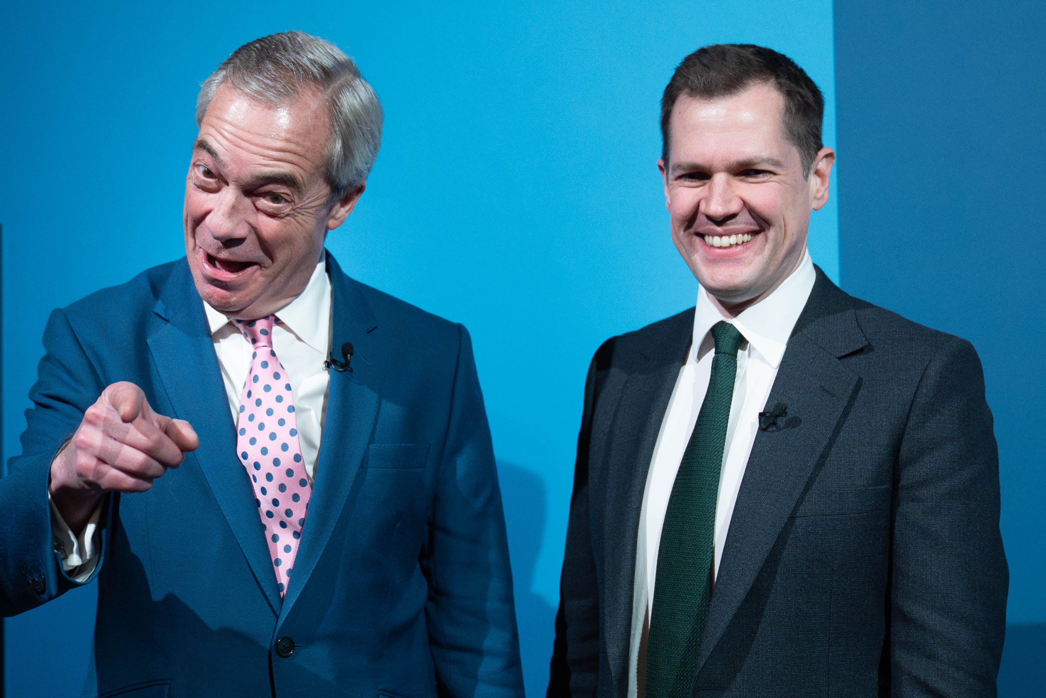 Mr Jenrick with Reform UK leader Nigel Farage