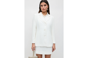 Rixo Marselle satin black crepe jacket