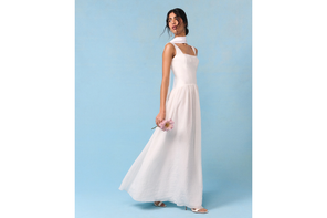 Nobody's Child ivory crepe statement mini dress