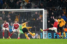 Wolves vs Arsenal live: Gunners drop points in Premier League title race after late equaliser from hosts