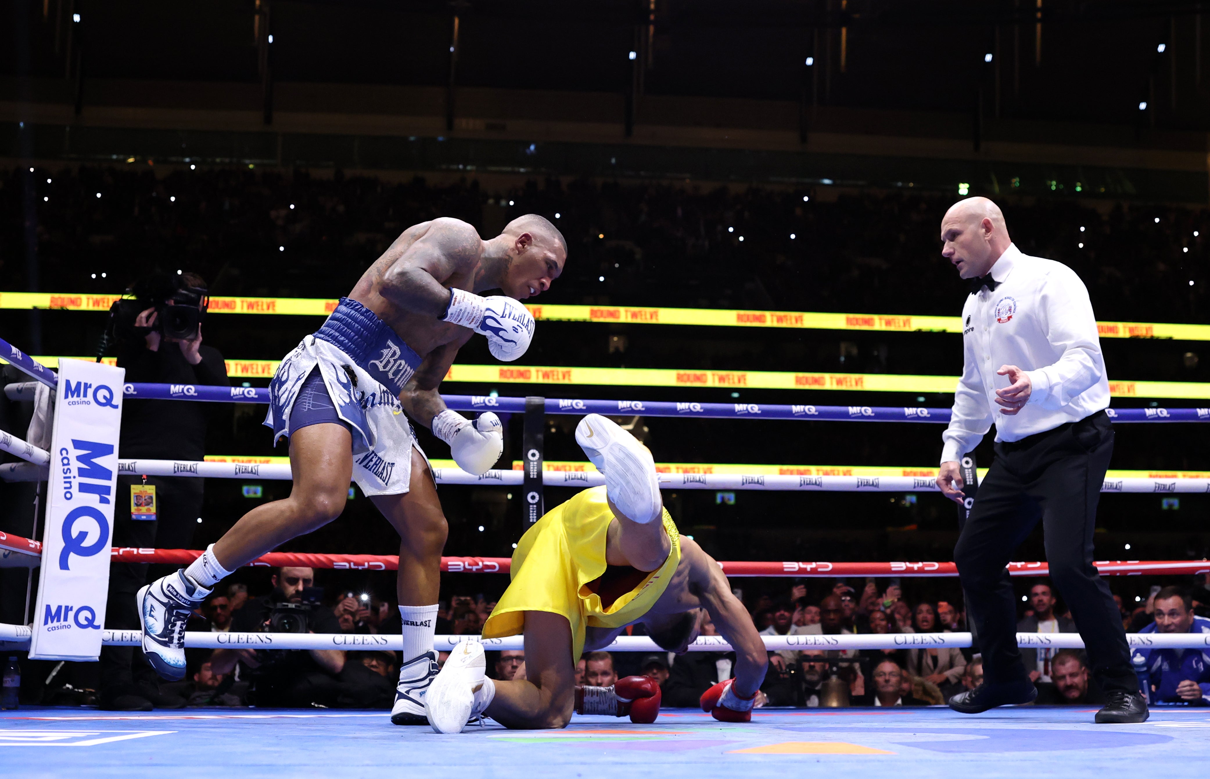 Conor Benn (left) floored Chris Eubank Jr in November, en route to avenging a loss against his rival
