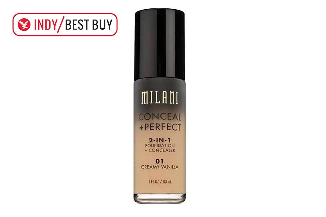Best drugstore foundation IndyBest review Milani conceal + perfect two-in-one foundation and concealer