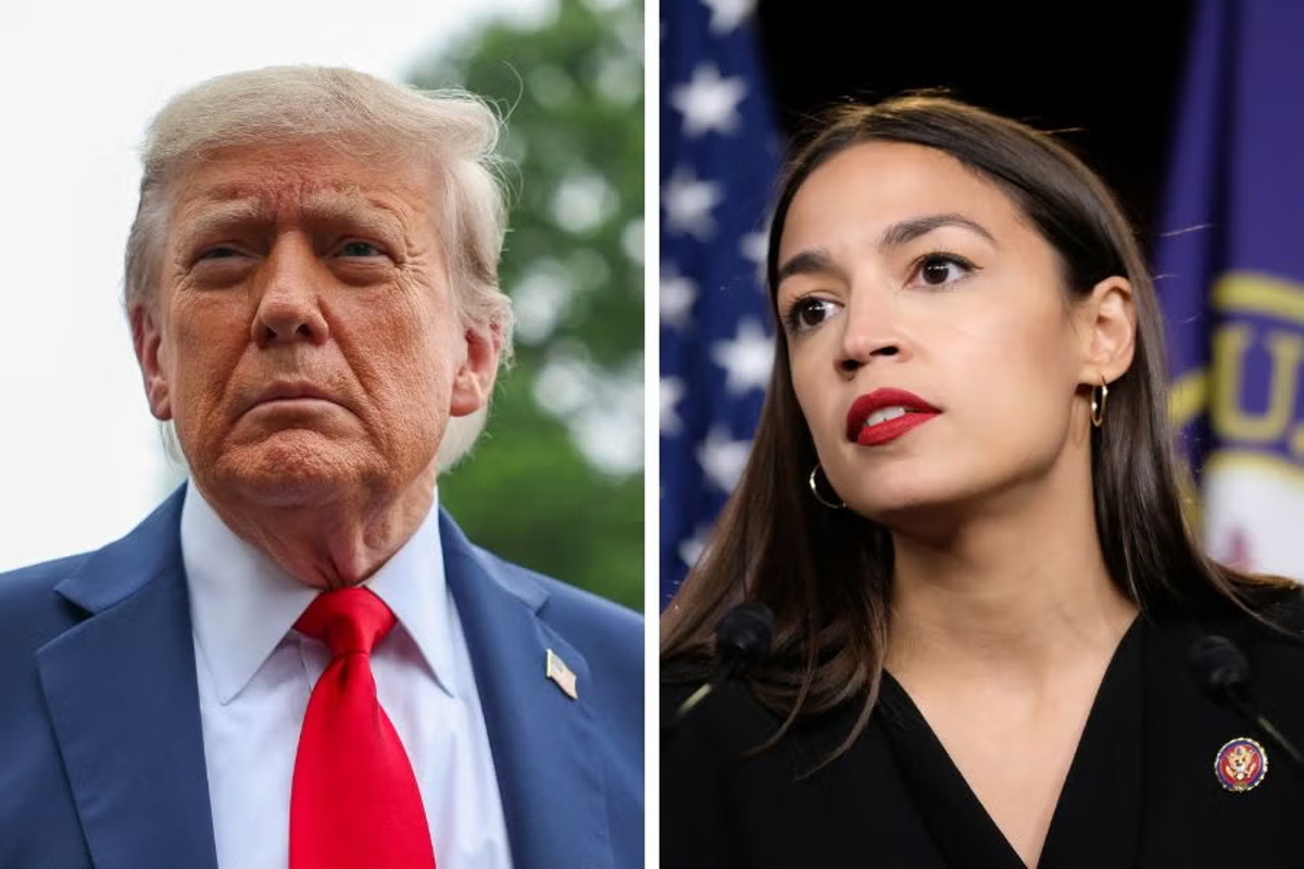 ‘I don’t like young, handsome men’ Trump insists before he torches ‘attractive’ AOC in rambling Peace Board speech