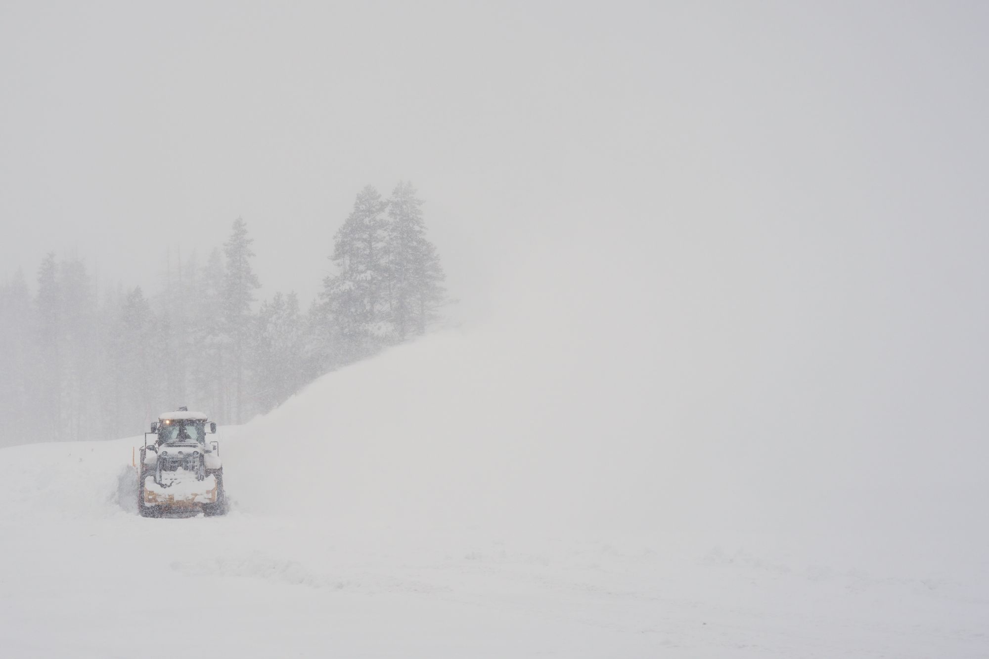 Northern California has faced near-whiteout conditions as a massive snow storm sweeps across the region.