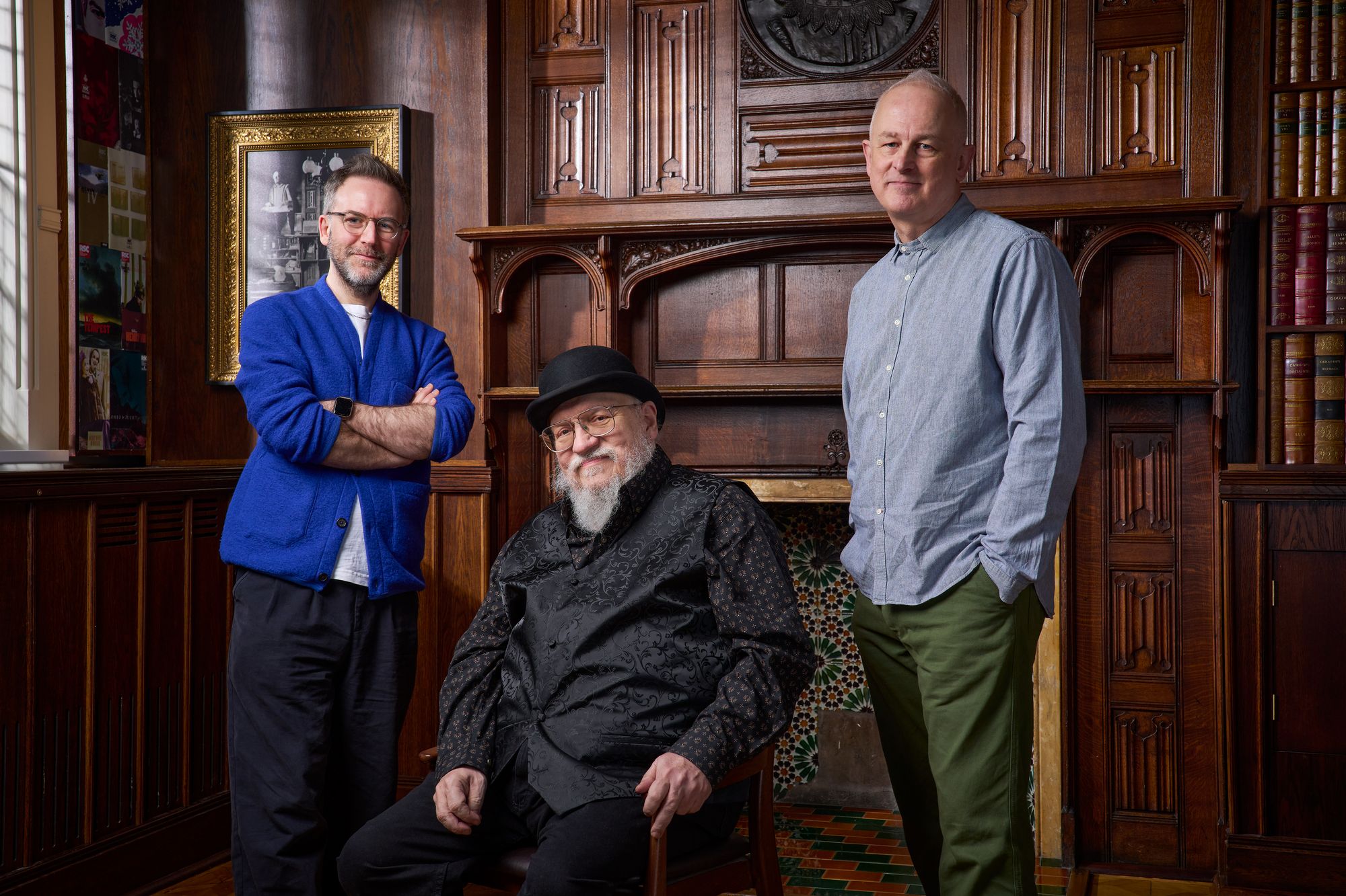 The author with Duncan Macmillan (left) and Dominic Cooke